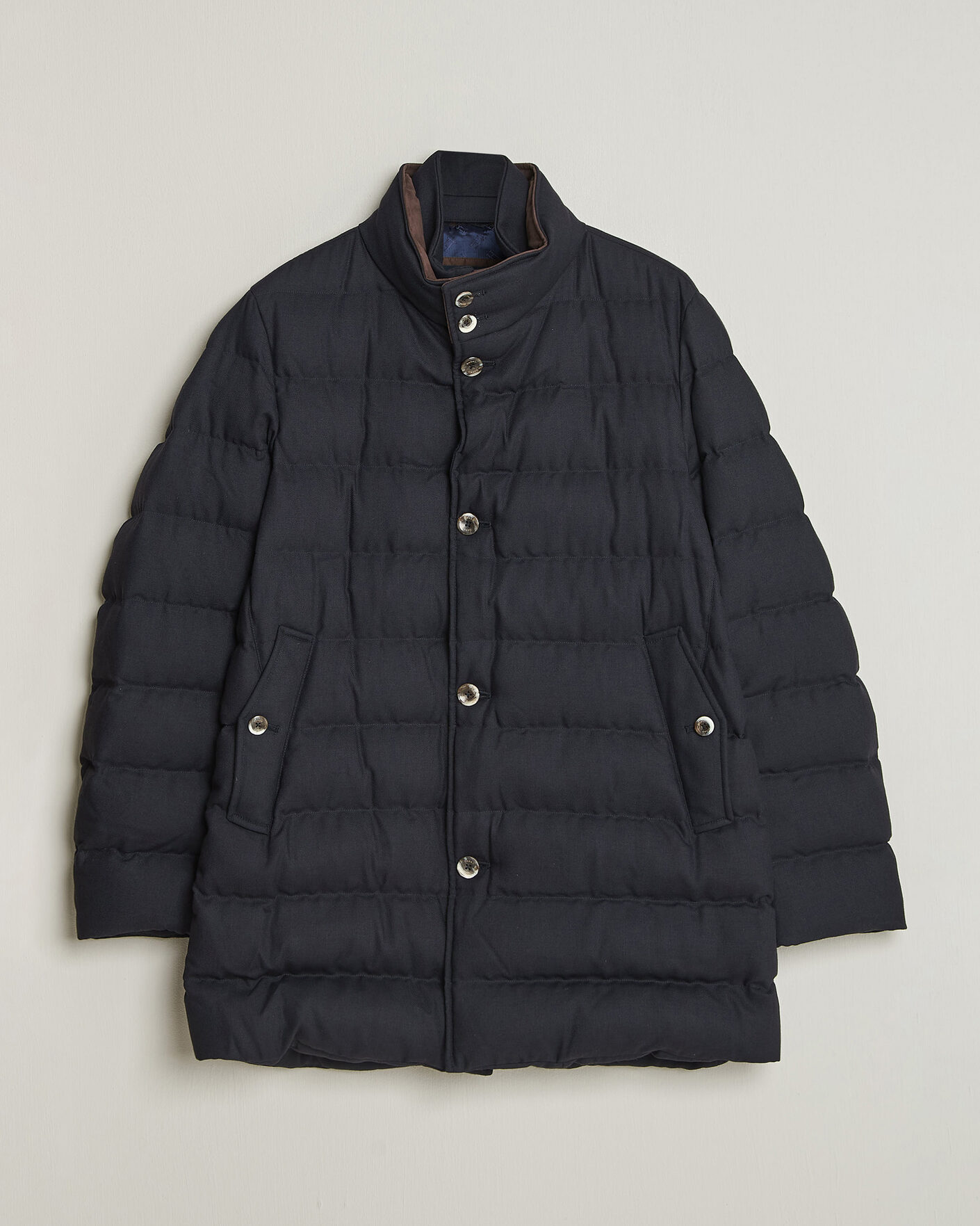 Herr | Jackor | Herno | Flannel Down Coat Navy