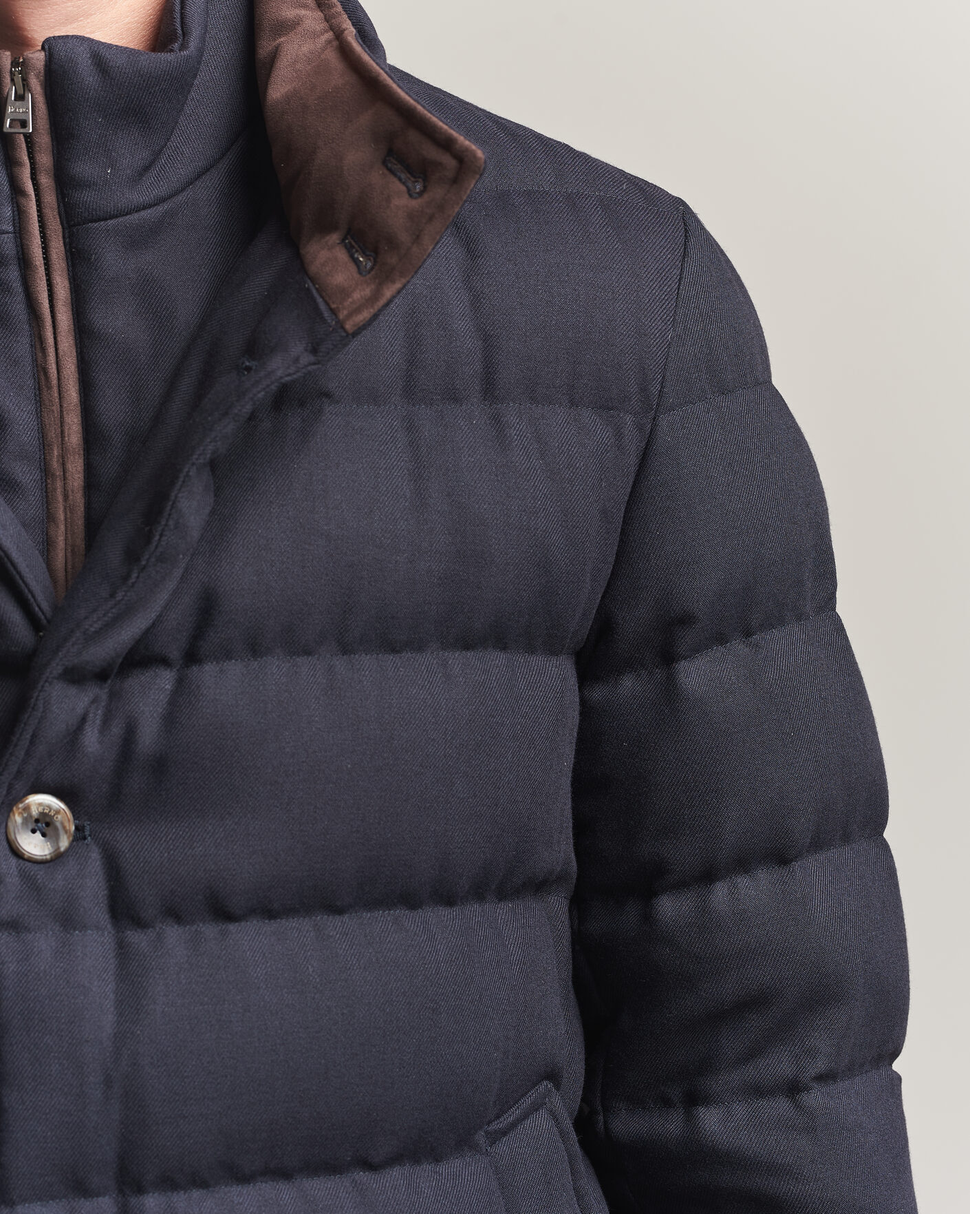 Herr | Jackor | Herno | Flannel Down Coat Navy