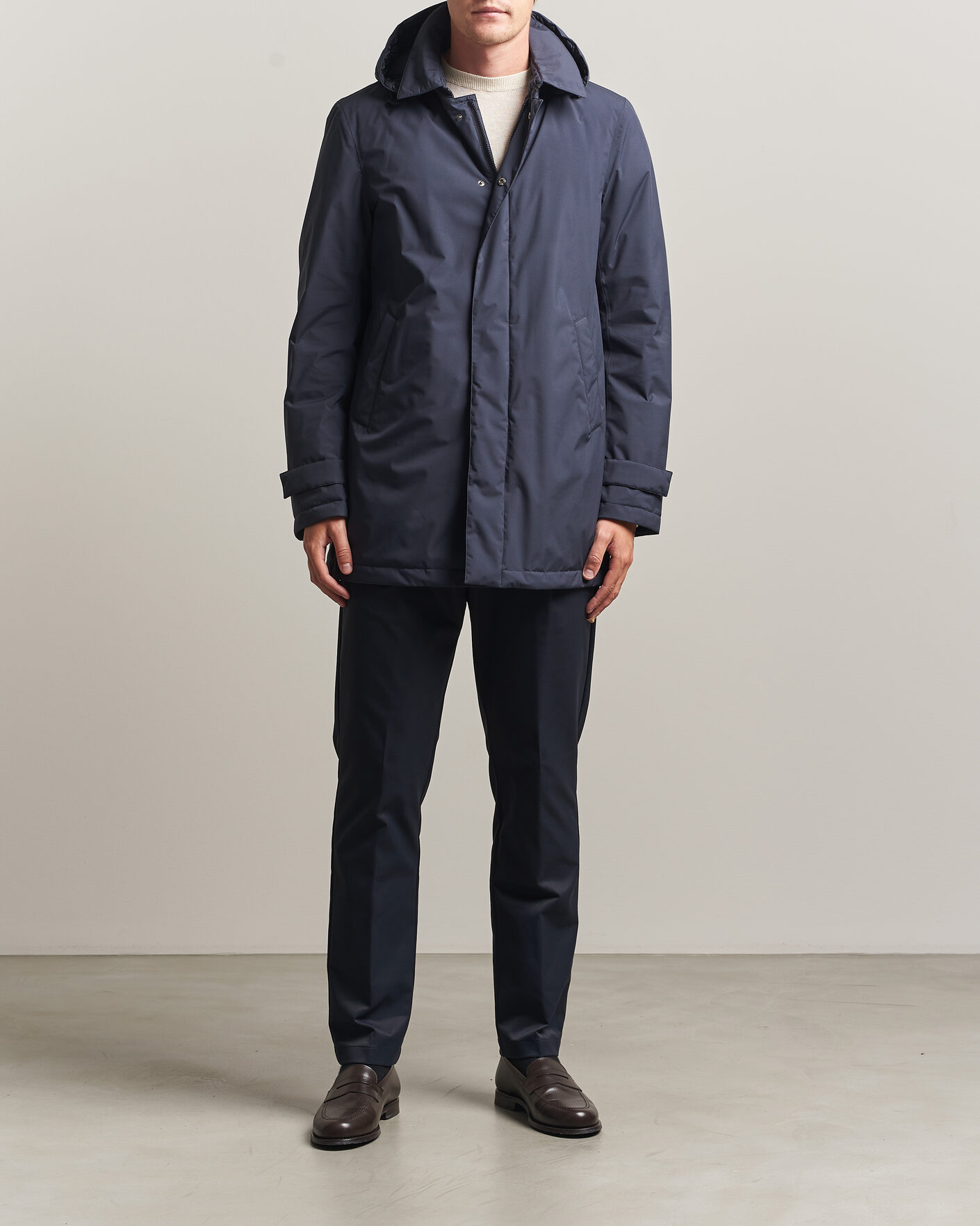 Herr | Jackor | Herno | Waterproof Nylon Coat Navy