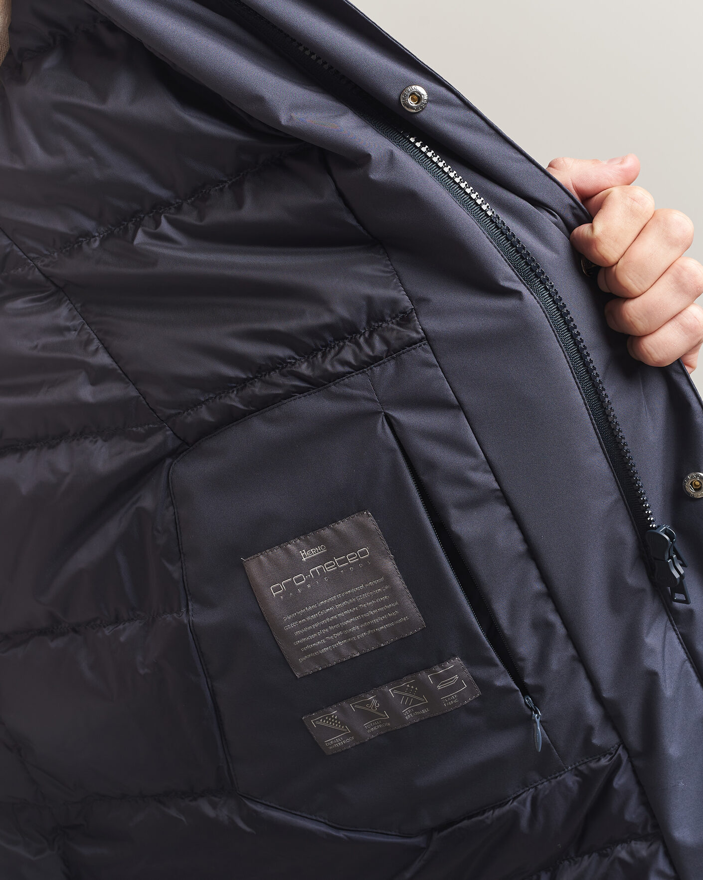 Herr | Jackor | Herno | Waterproof Nylon Coat Navy