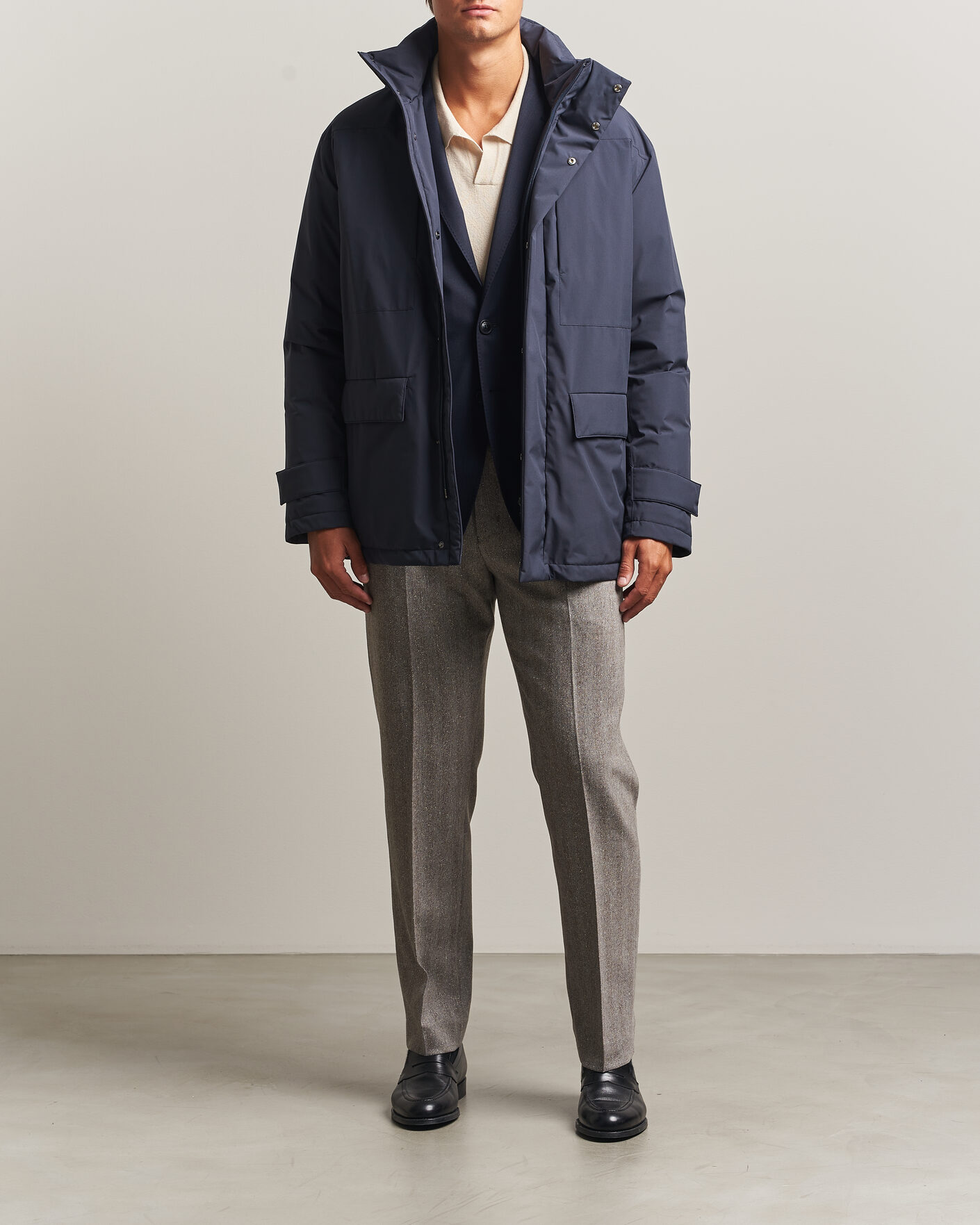 Herr | Jackor | Herno | Waterproof Down Coat Navy