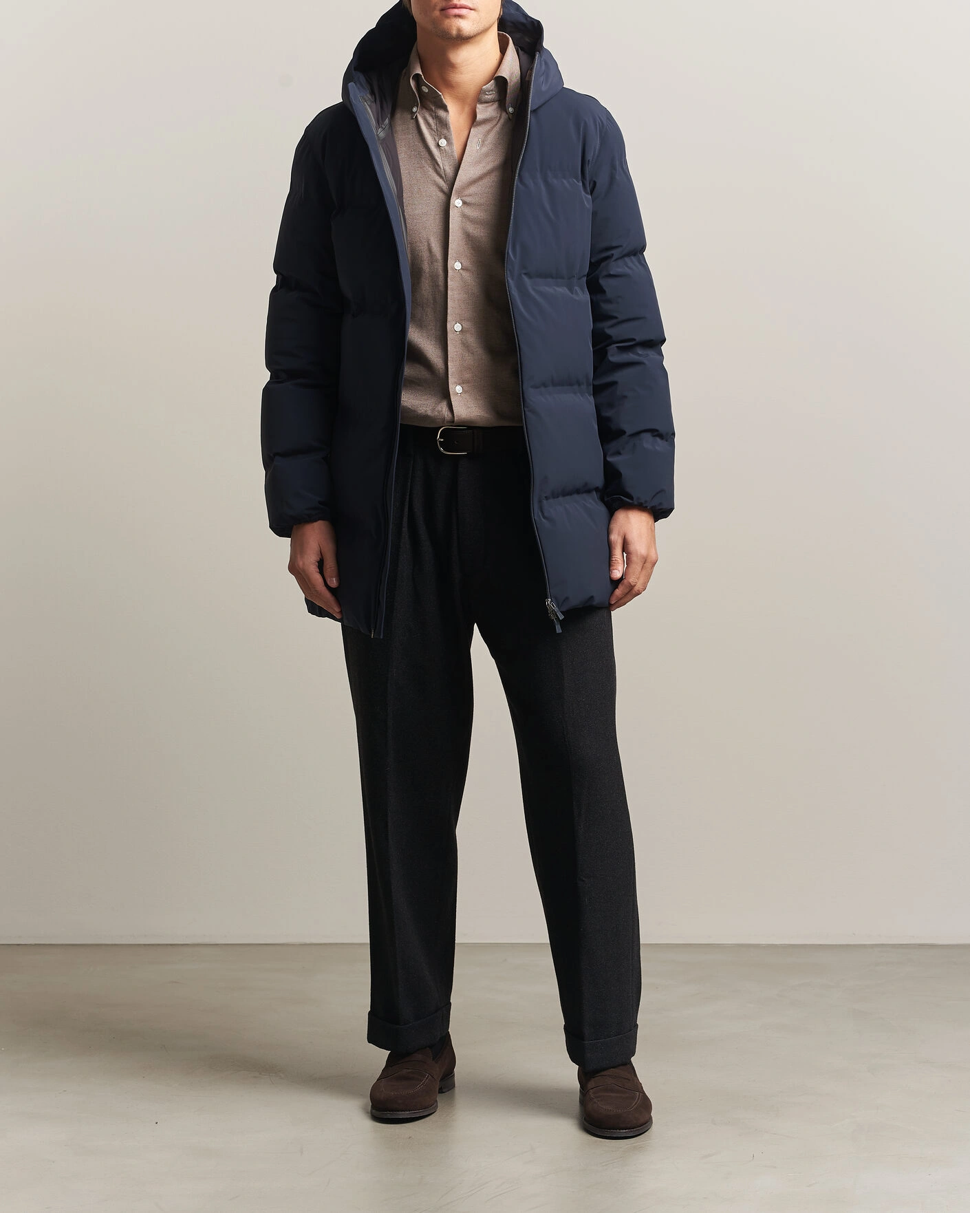Herr | Jackor | Herno | Waterproof Stretch Down Parka Navy