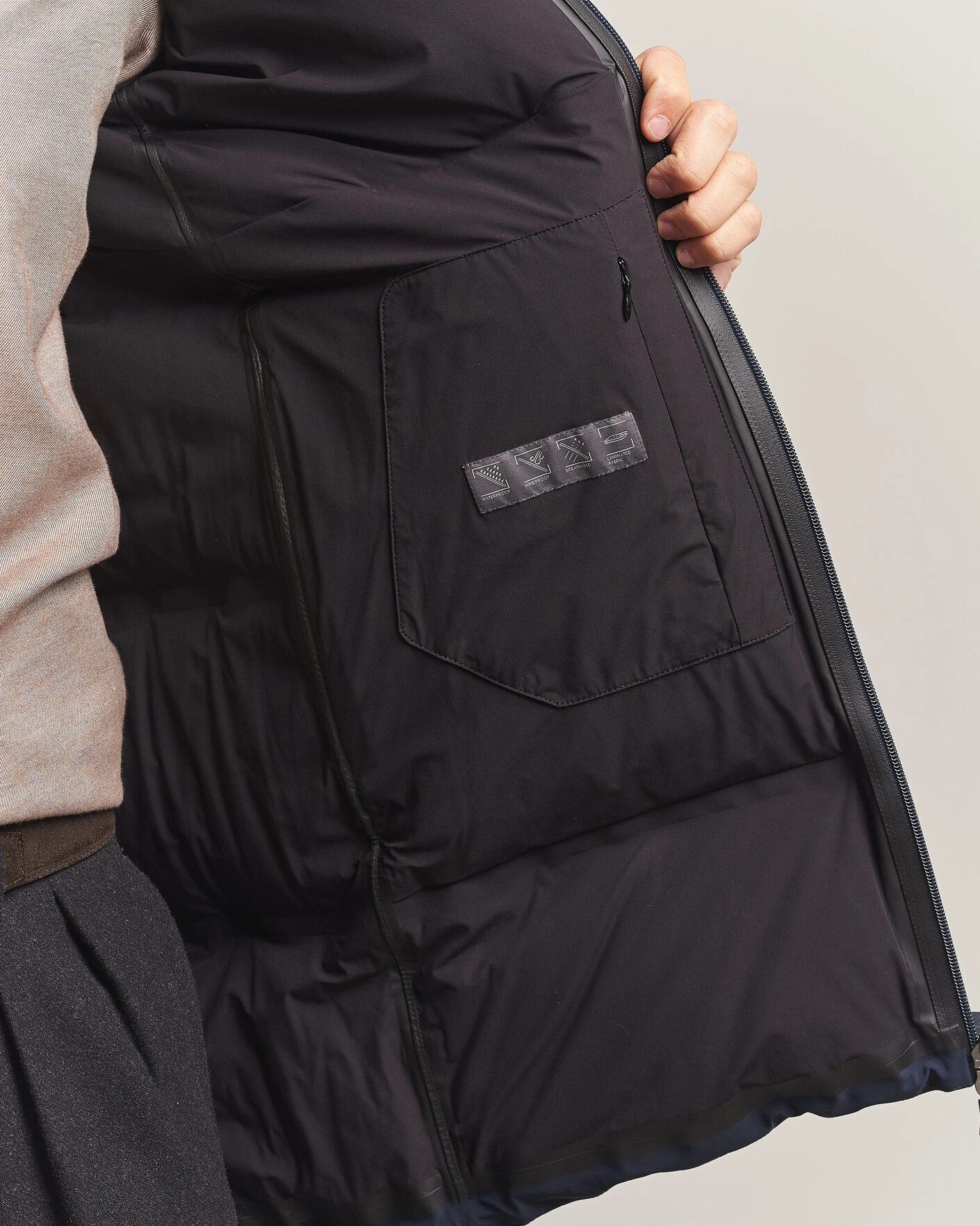 Herr | Jackor | Herno | Waterproof Stretch Down Parka Navy