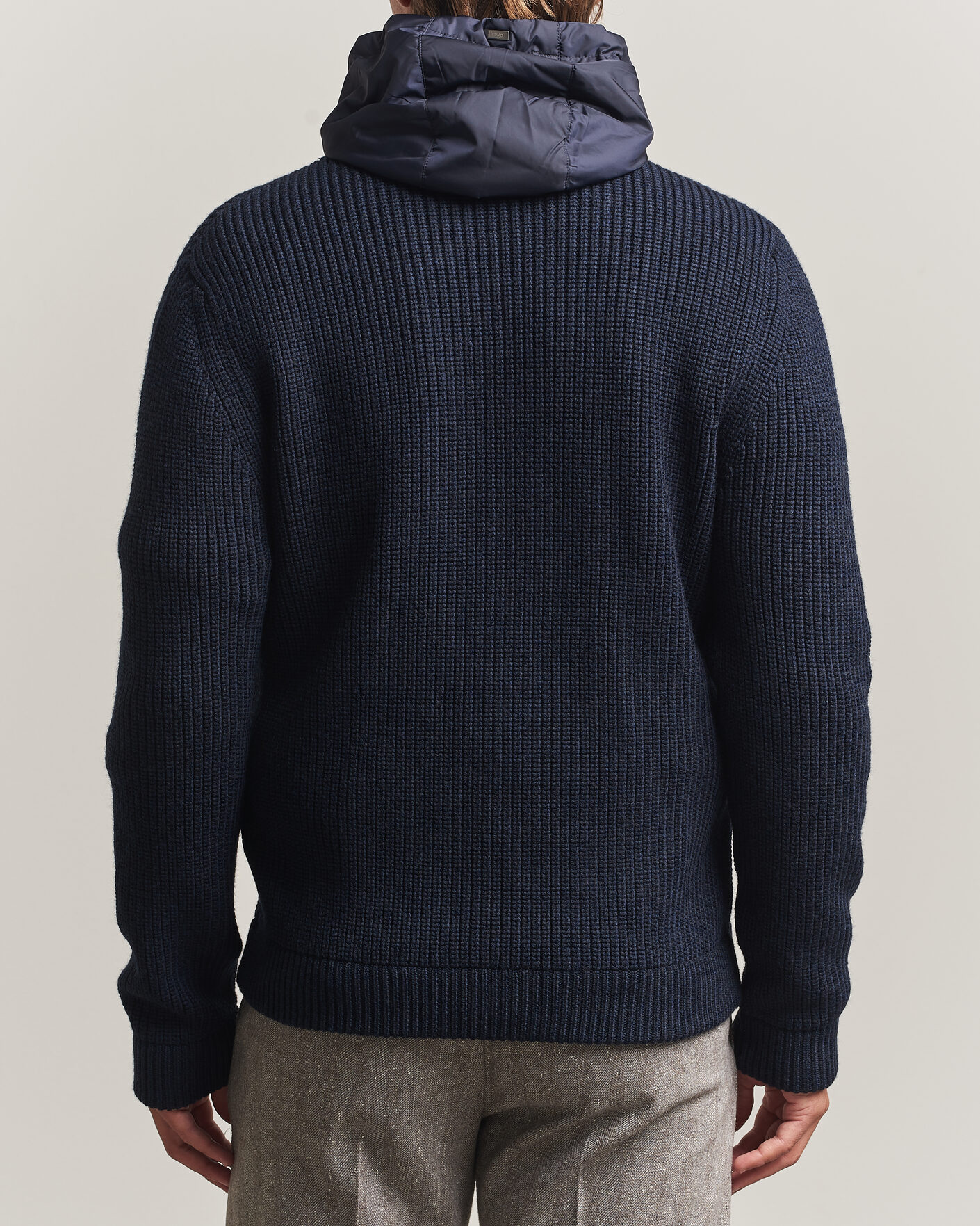 Herr | Tröjor | Herno | Full Zip Knit Cardigan Navy
