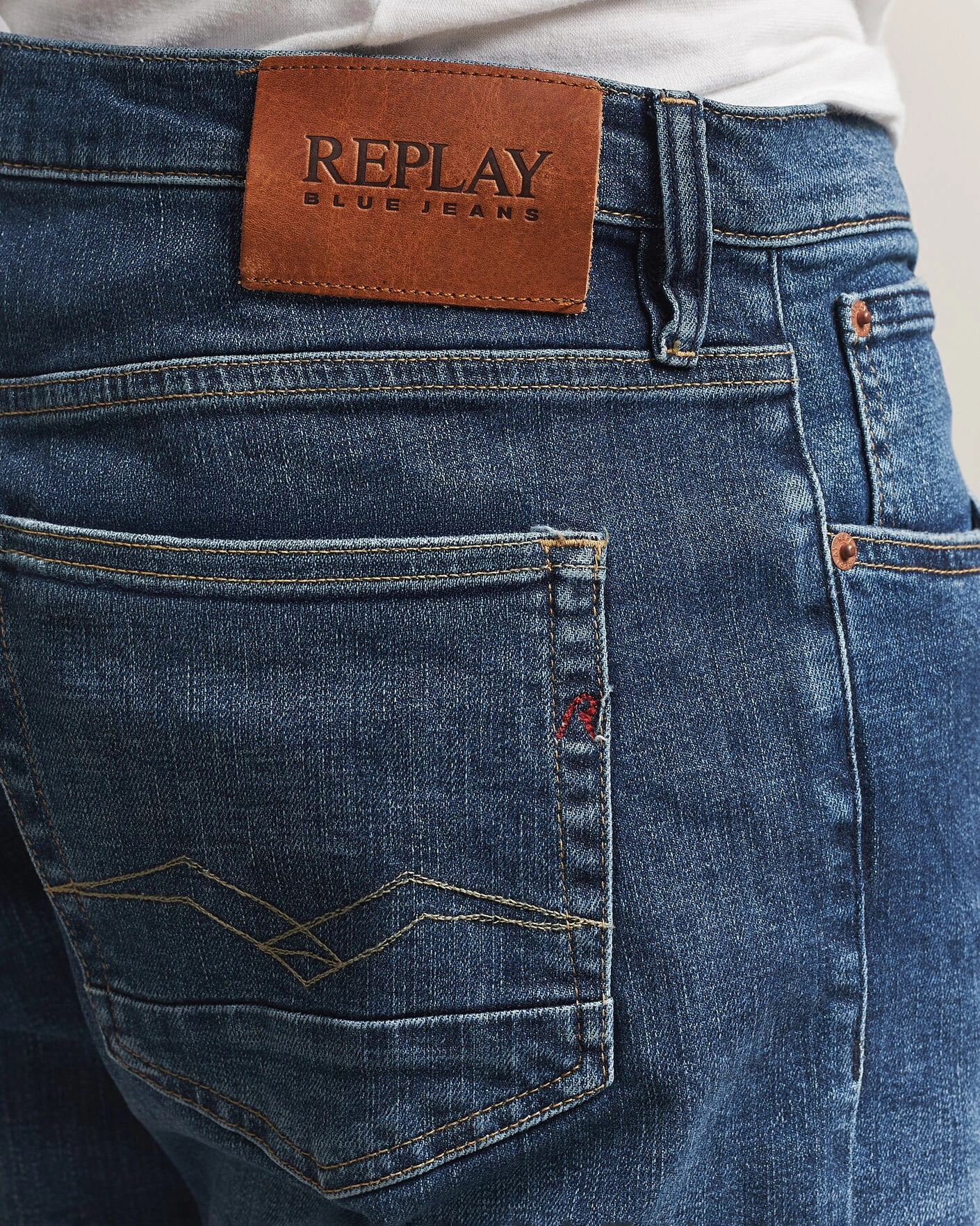 Herr | Jeans | Replay | Aideen Straight Fit Jeans Medium Blue