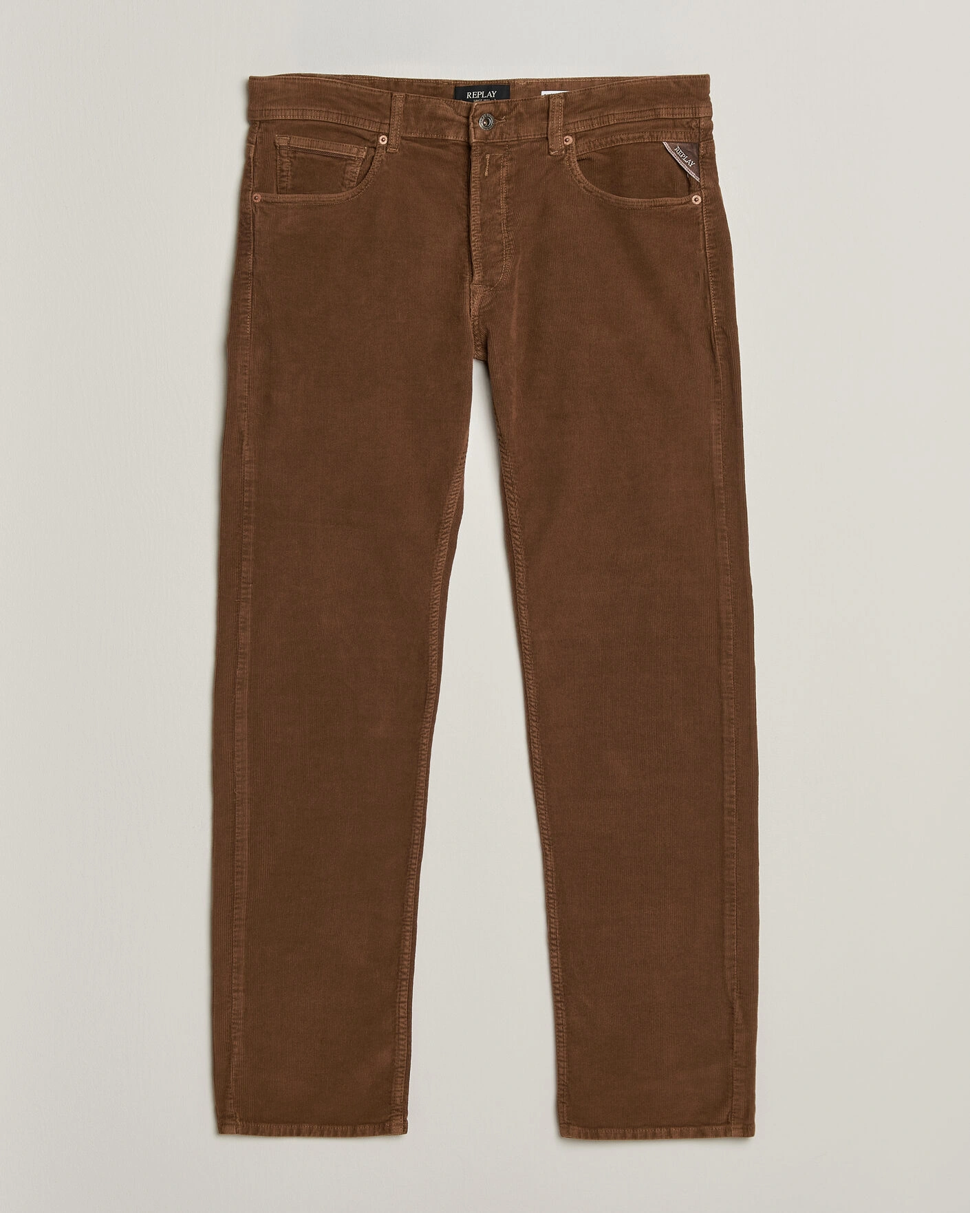 Herr | Byxor | Replay | Grover Corduroy 5-Pocket Pants Toffee Brown