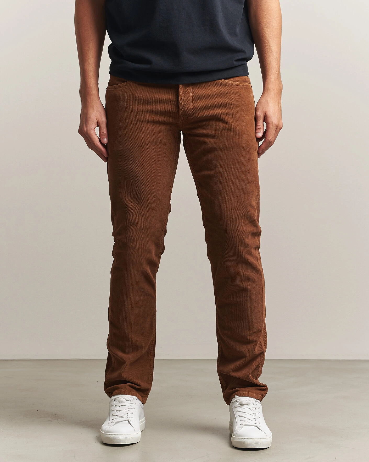 Herr | Byxor | Replay | Grover Corduroy 5-Pocket Pants Toffee Brown