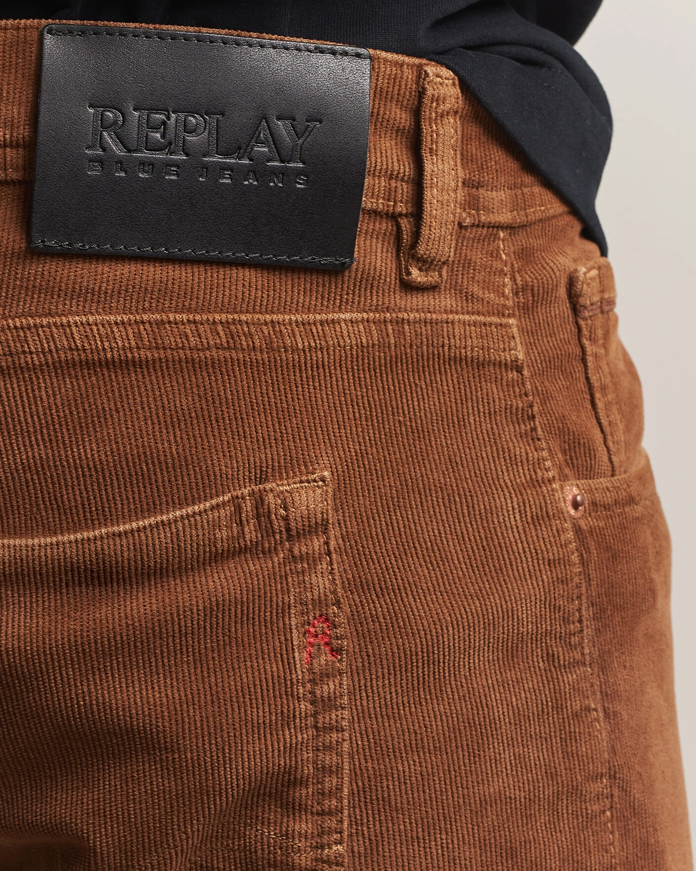 Herr | Byxor | Replay | Grover Corduroy 5-Pocket Pants Toffee Brown