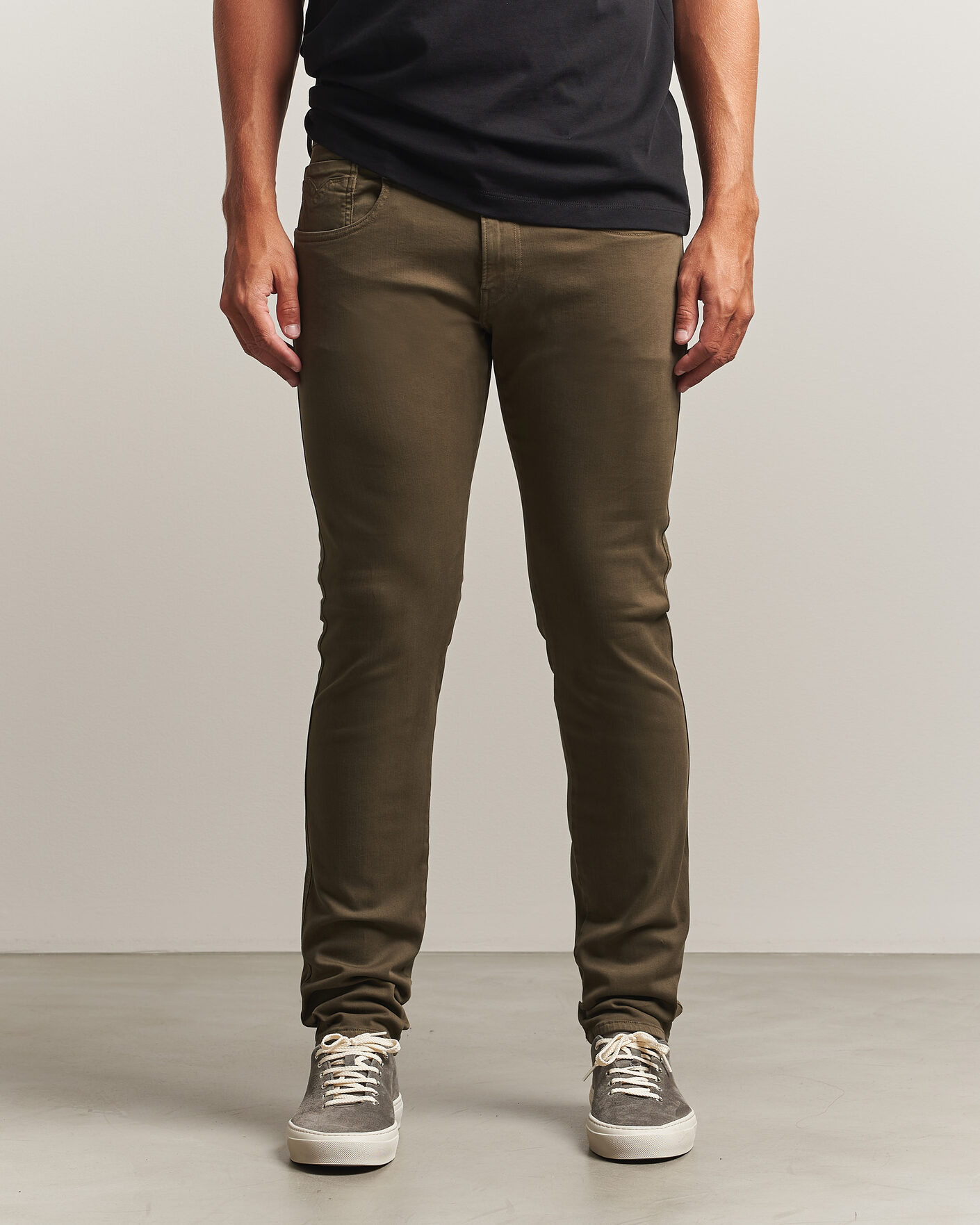 Herr | Byxor | Replay | Anbass Hyperflex 5-Pocket Pants Ivy Green