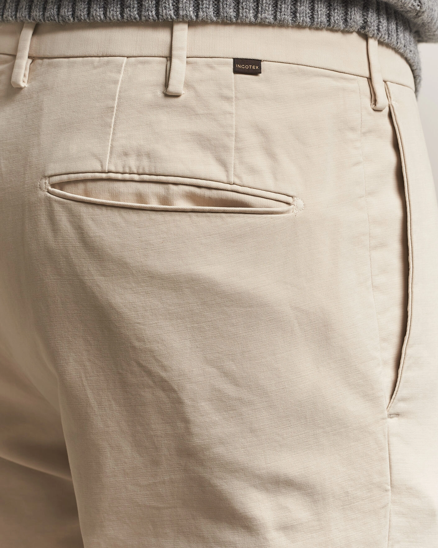 Herr | Byxor | Incotex | Slim Fit Soft Cotton Stretch Chinos Off White