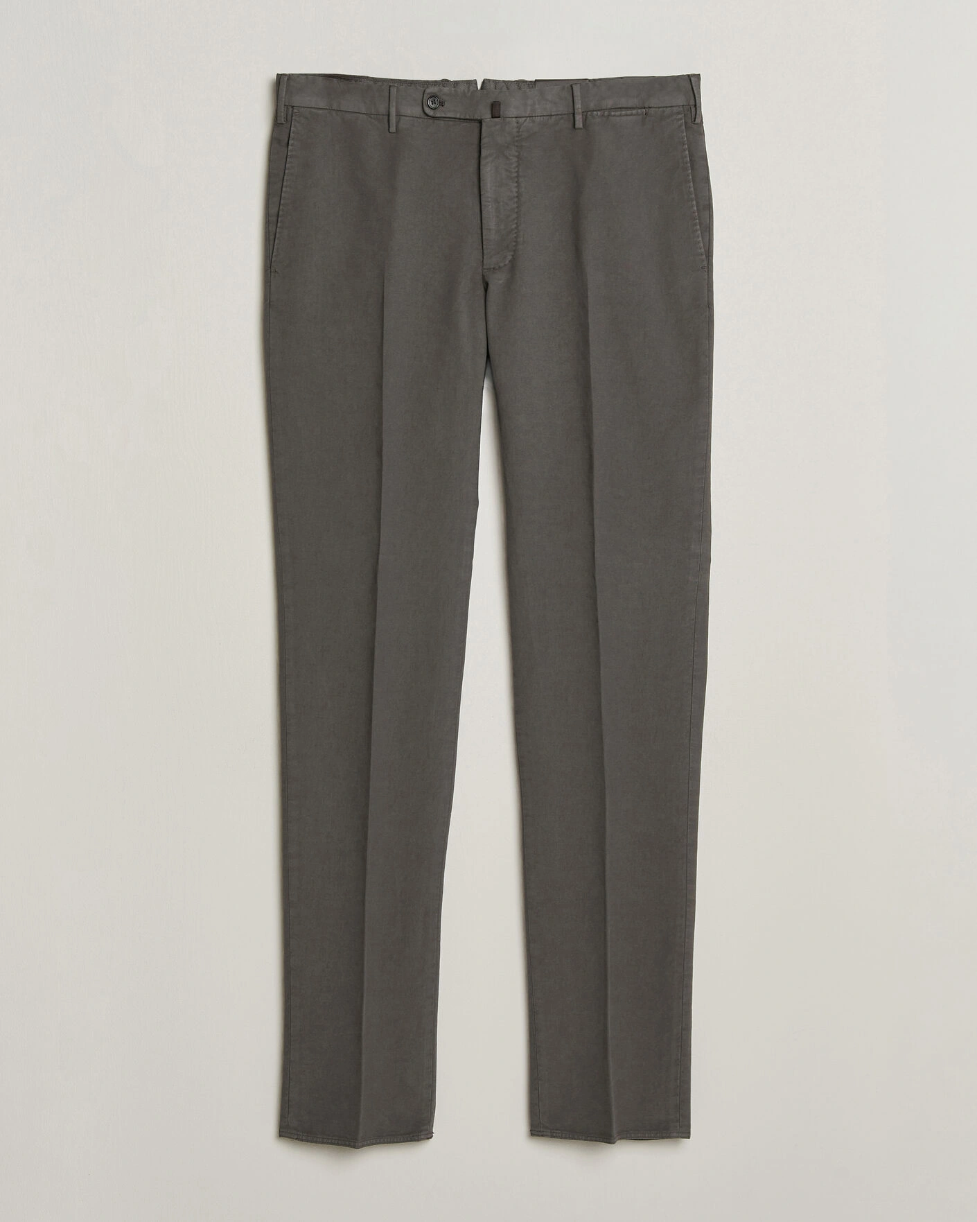 Herr | Byxor | Incotex | Regular Fit Soft Cotton Stretch Chinos Dark Grey