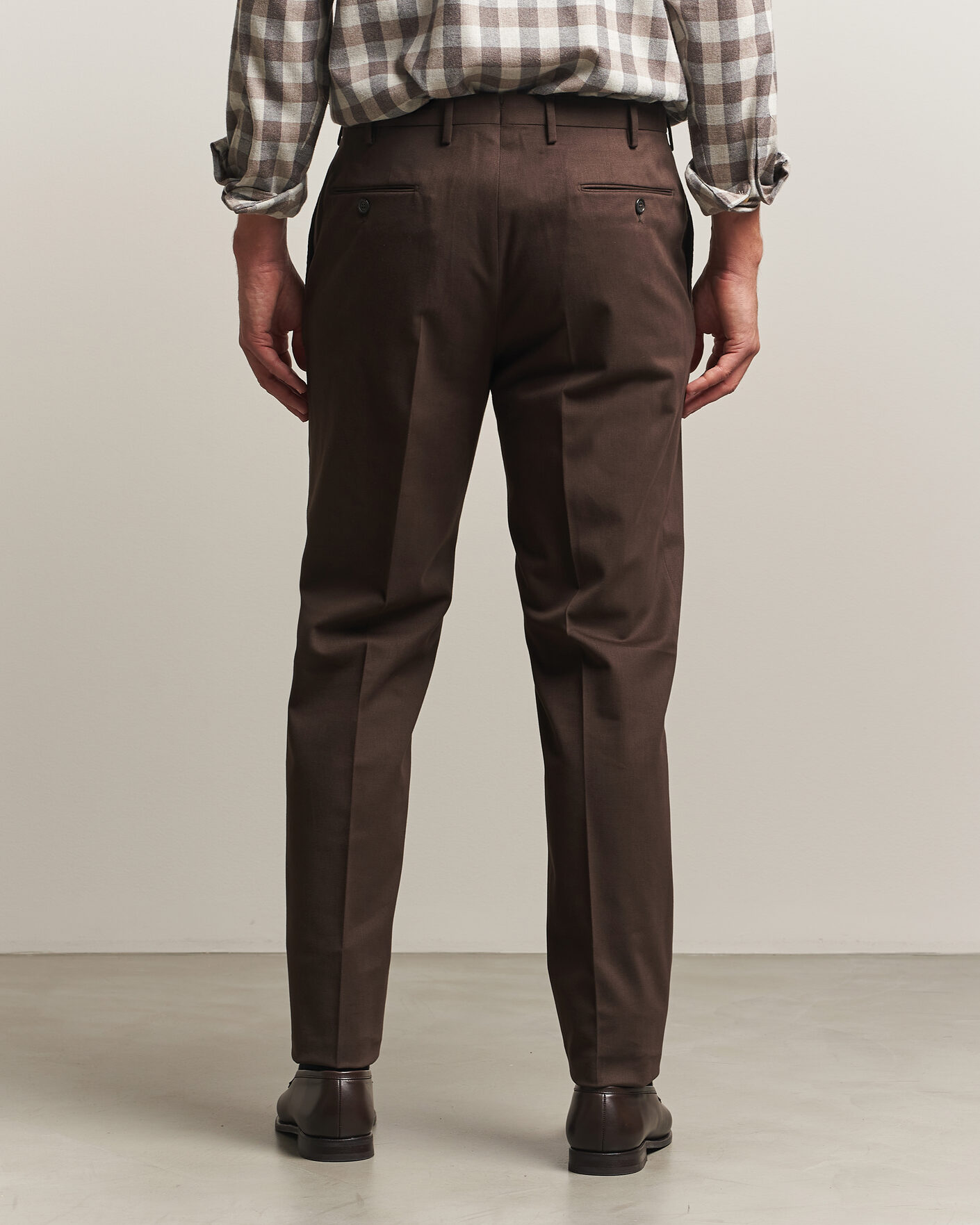 Herr | Byxor | Incotex | Regular Fit Cotton/Cashmere Trousers Military