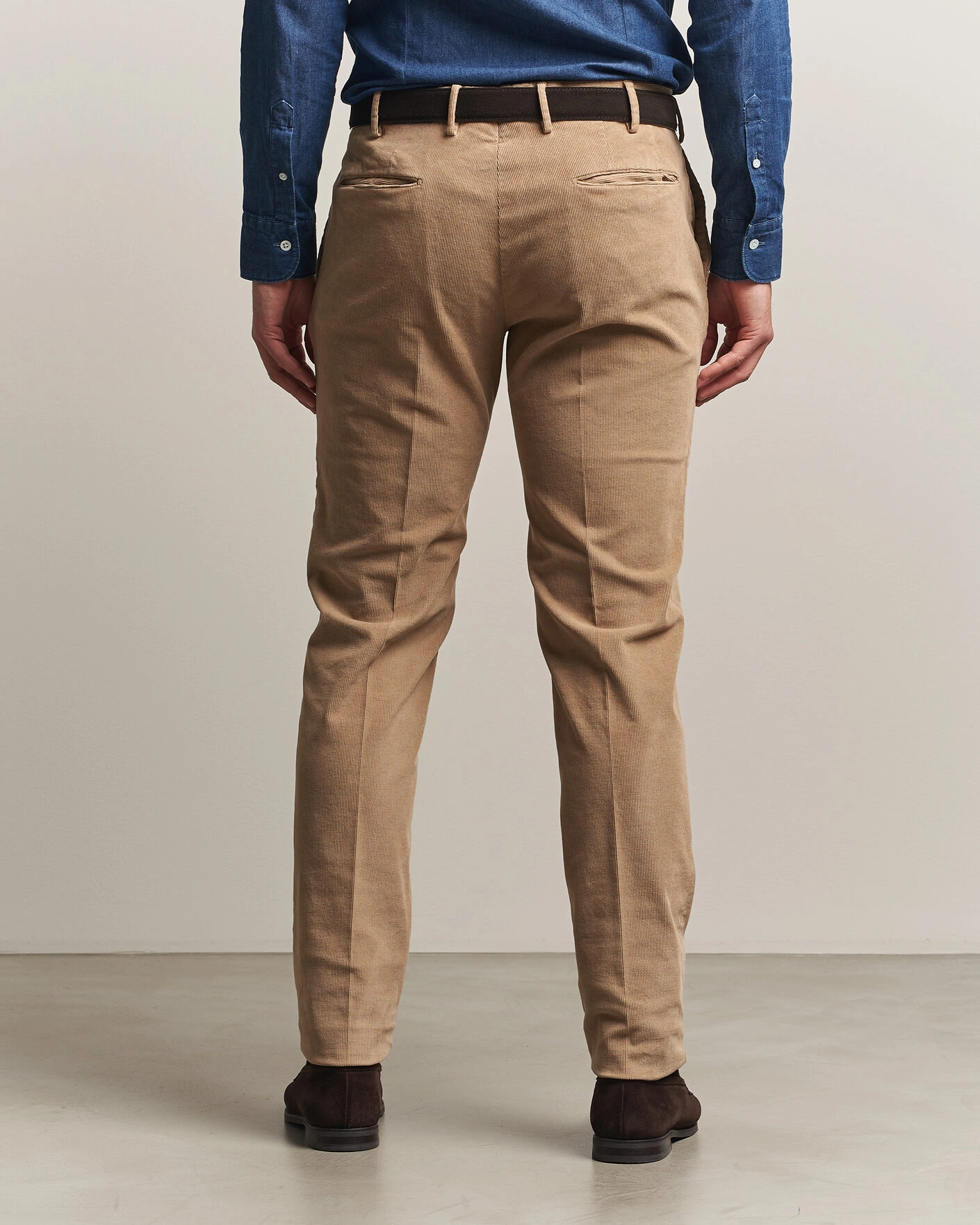 Herr | Byxor | Incotex | Slim Fit Baby Corduroy Trousers Beige