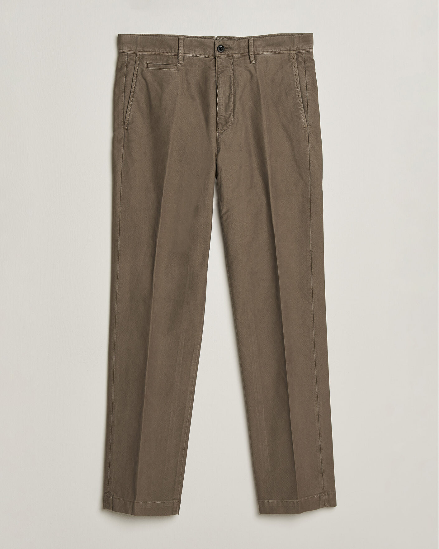 Herr | Byxor | Incotex | Regular Fit Garment Dyed Slacks Taupe