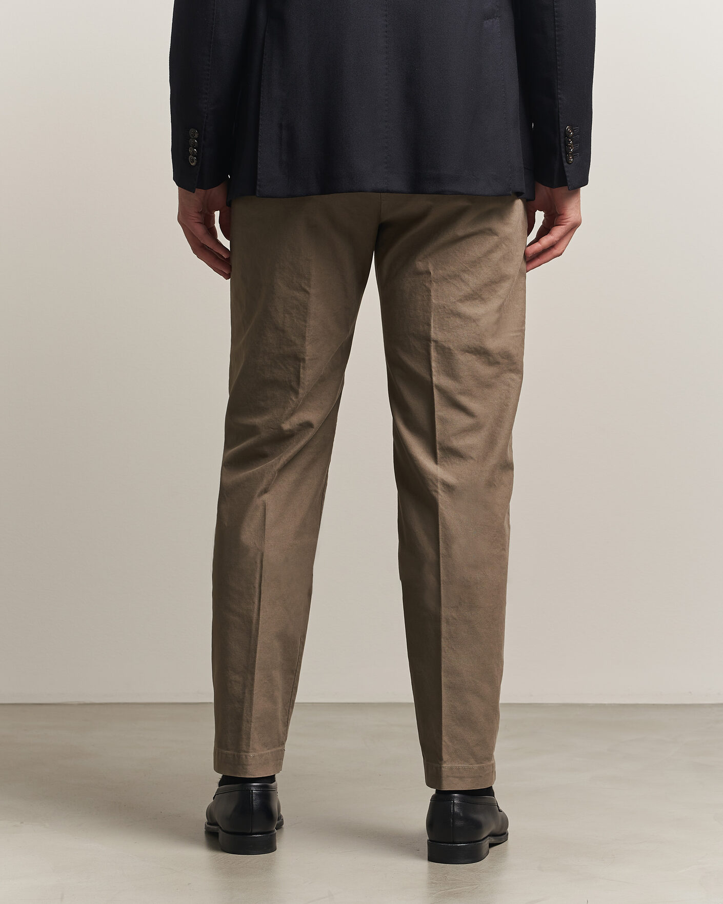 Herr | Byxor | Incotex | Regular Fit Garment Dyed Slacks Taupe
