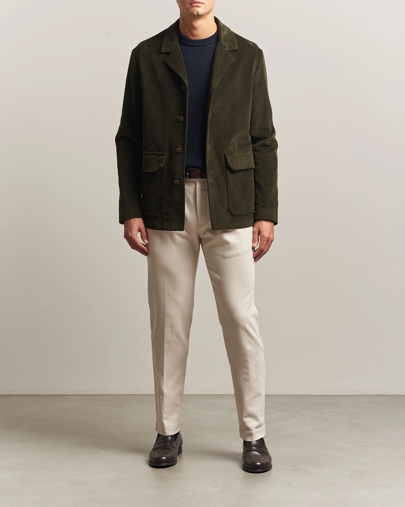 Herr | Byxor | Incotex | Regular Fit Cover Chinos Off White
