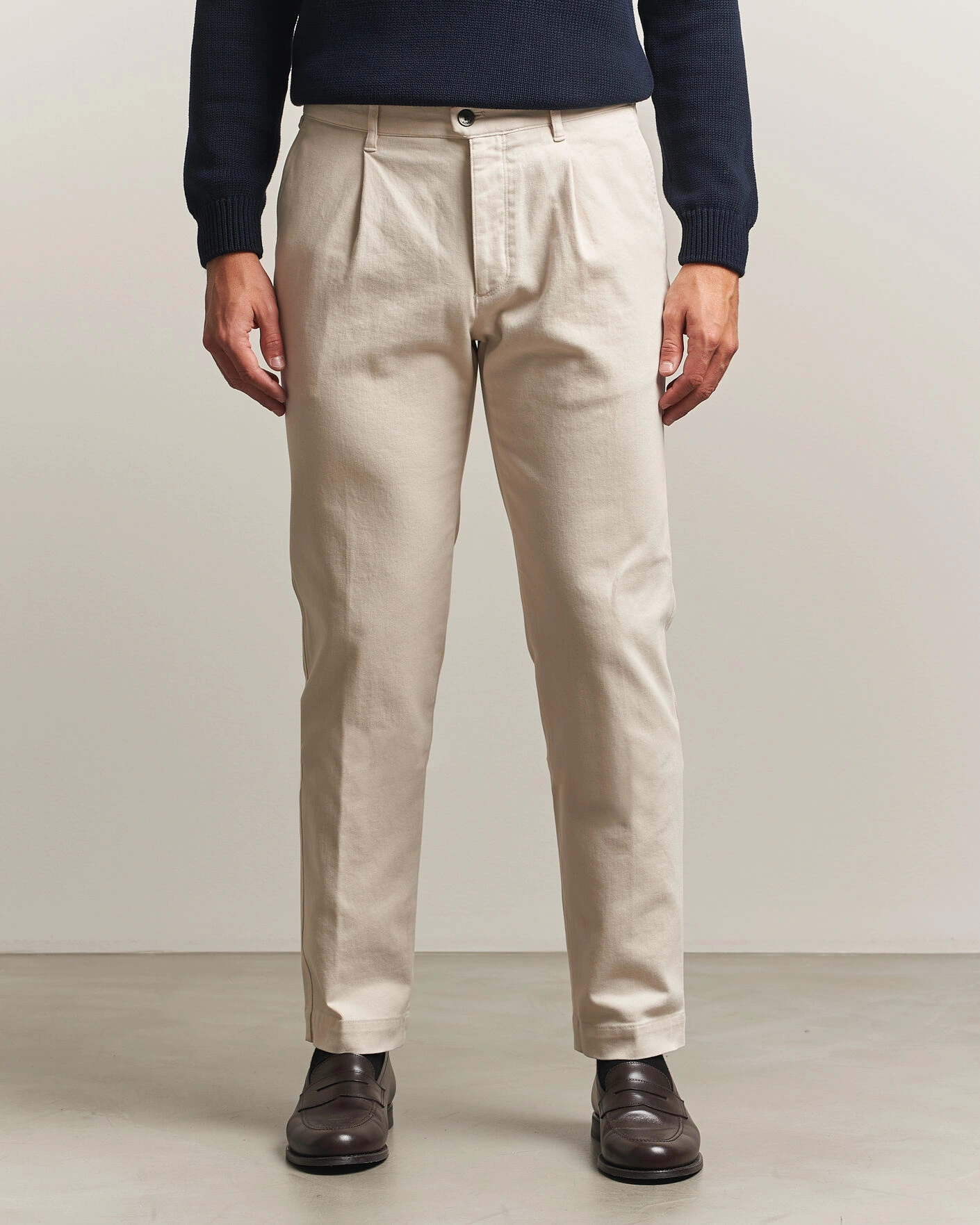 Herr | Byxor | Incotex | Regular Fit Cover Chinos Off White