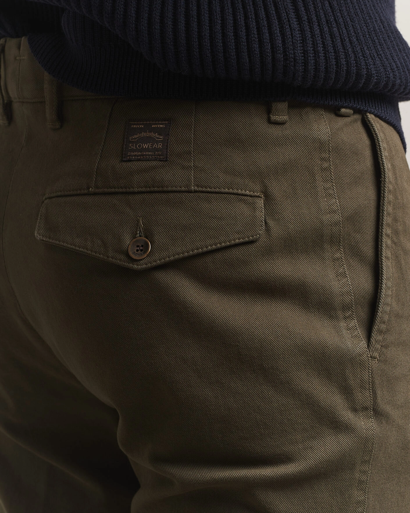 Herr | Byxor | Incotex | Regular Fit Cover Chinos Dark Green