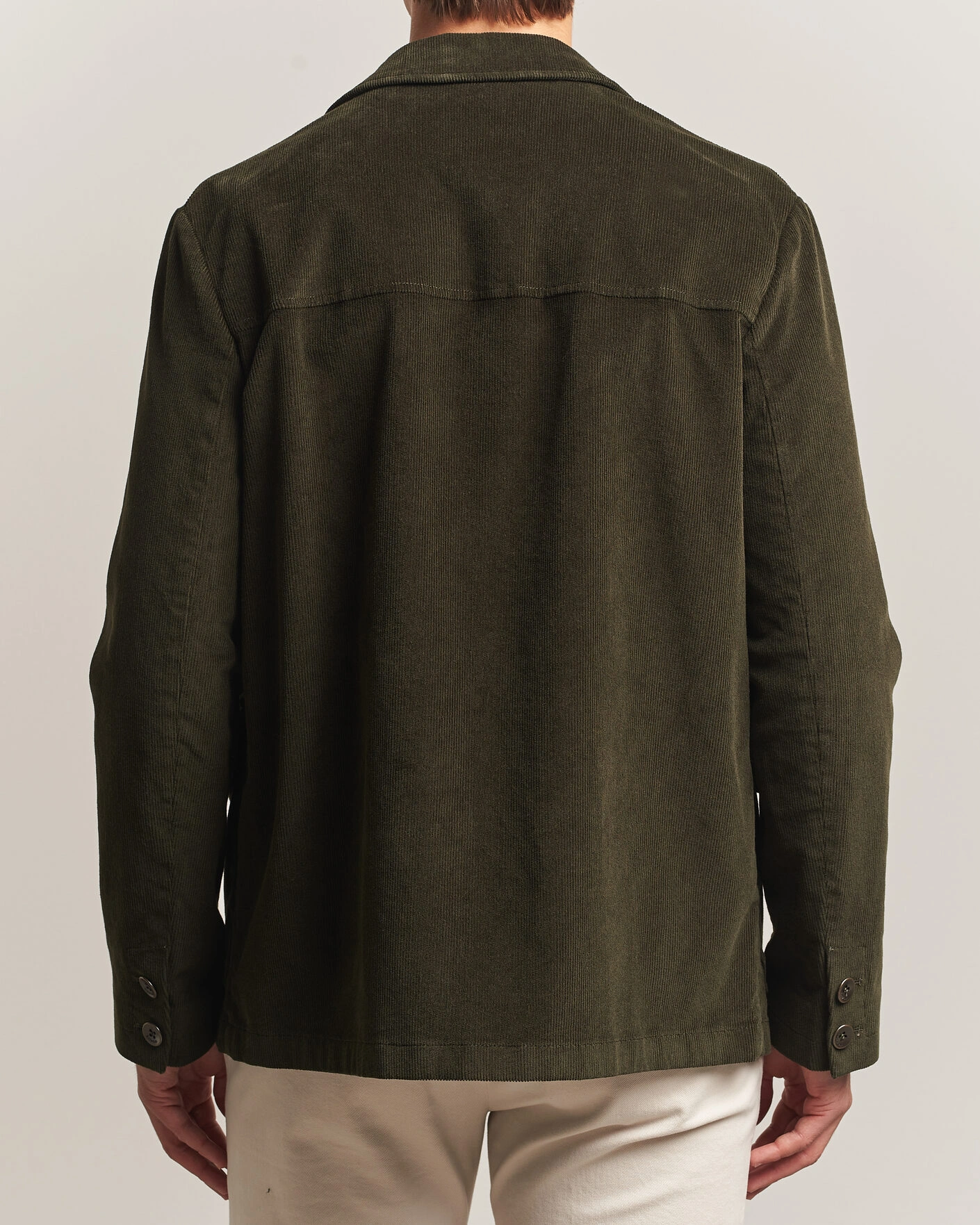 Herr | Kavajer | Incotex | Corduroy Sports Jacket Forest Green