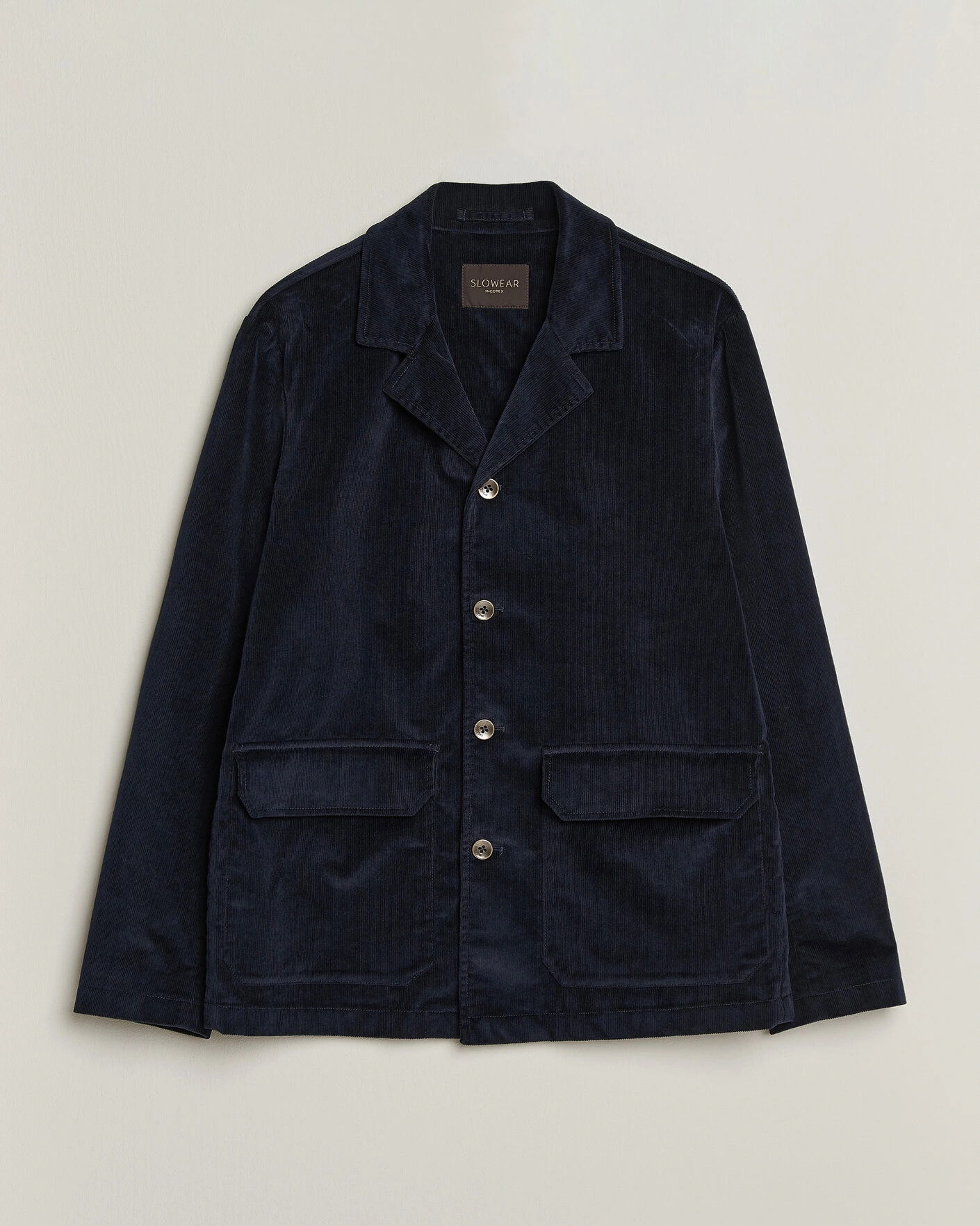 Herr | Kavajer | Incotex | Corduroy Sports Jacket Navy