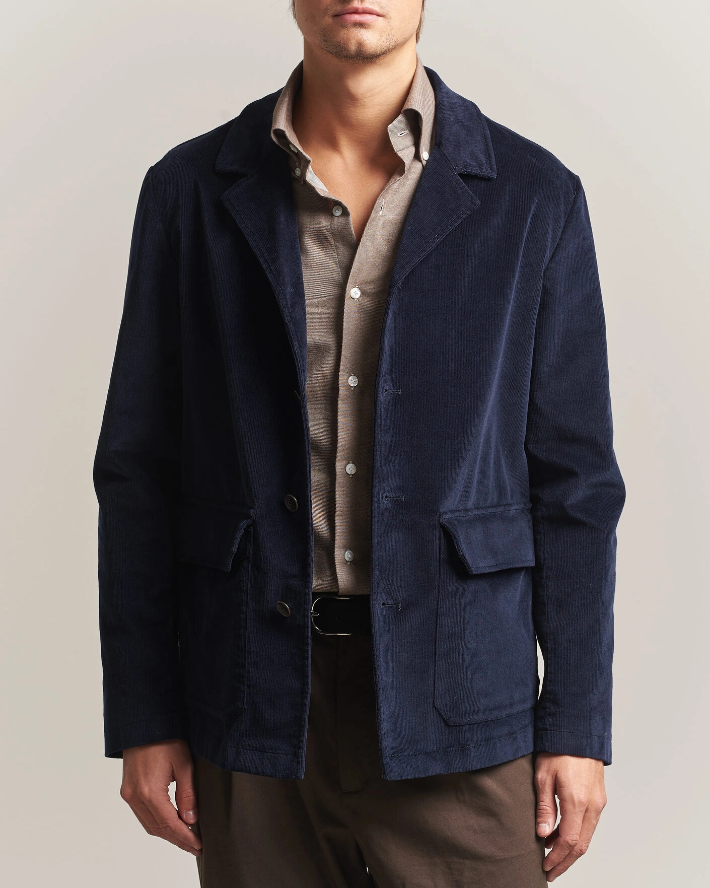 Herr | Kavajer | Incotex | Corduroy Sports Jacket Navy