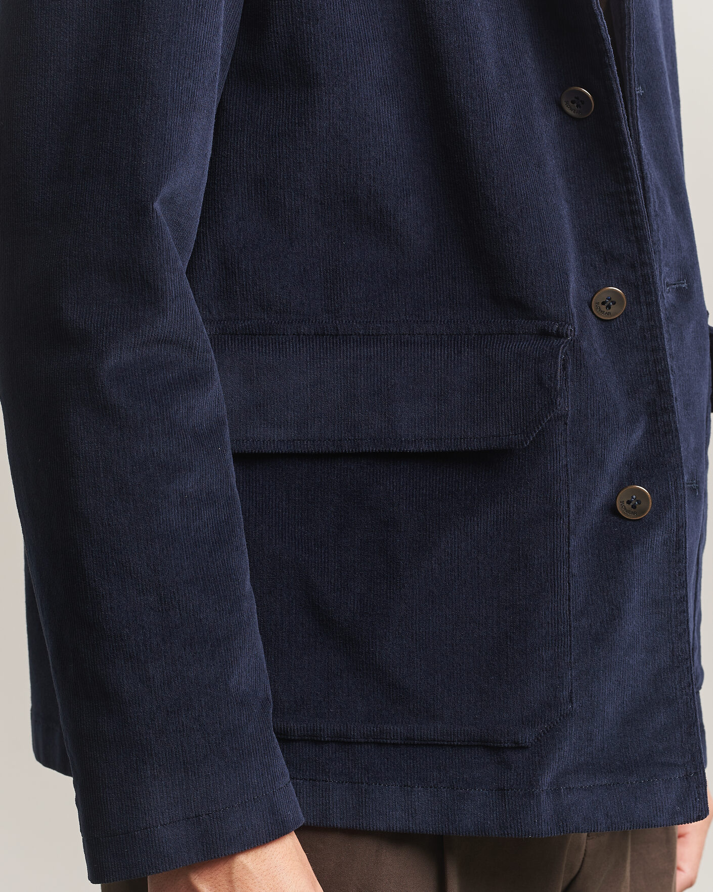 Herr | Kavajer | Incotex | Corduroy Sports Jacket Navy