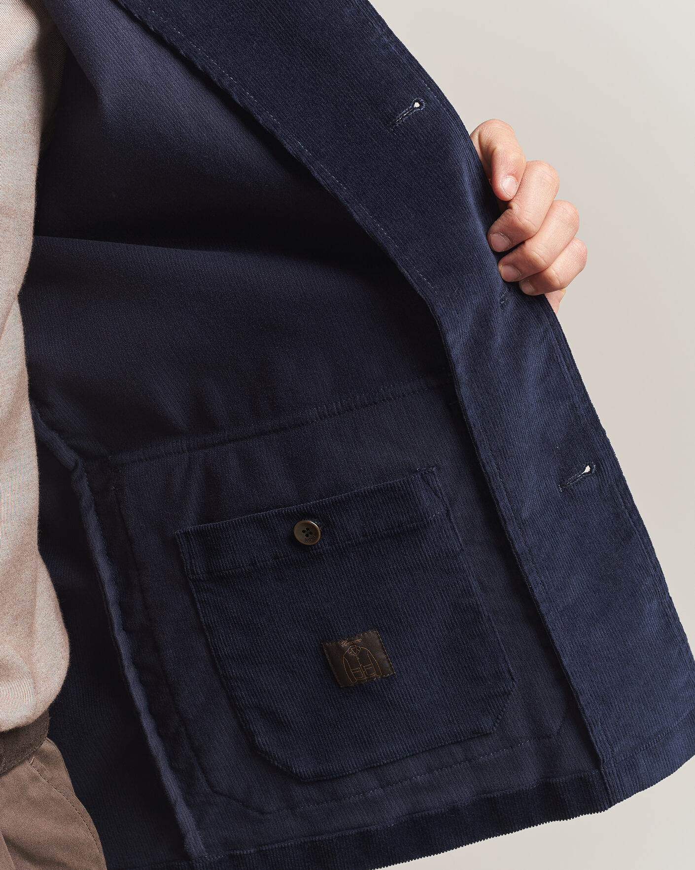 Herr | Kavajer | Incotex | Corduroy Sports Jacket Navy