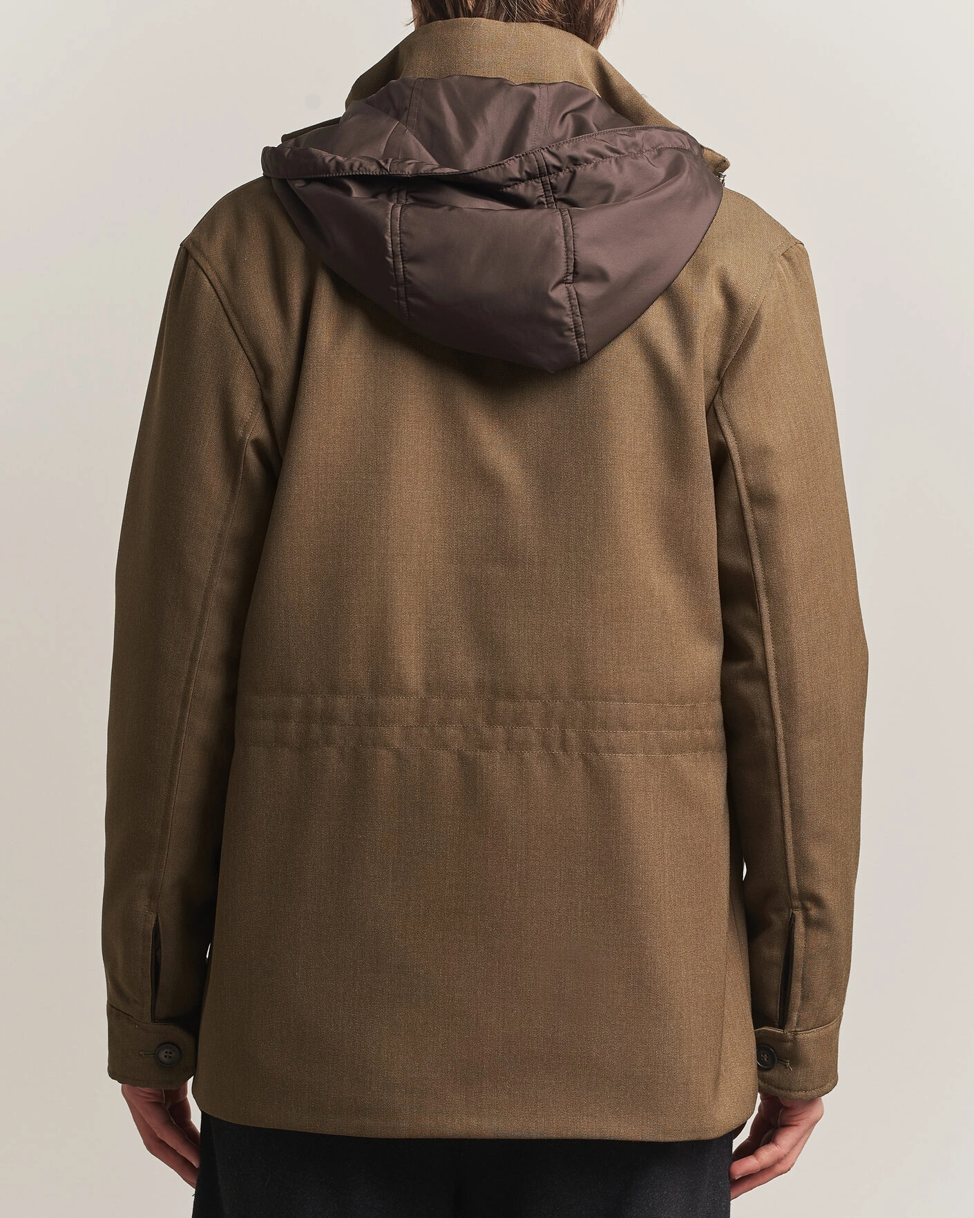 Herr | Jackor | Incotex | Water Repellent Rain Caban Country Green