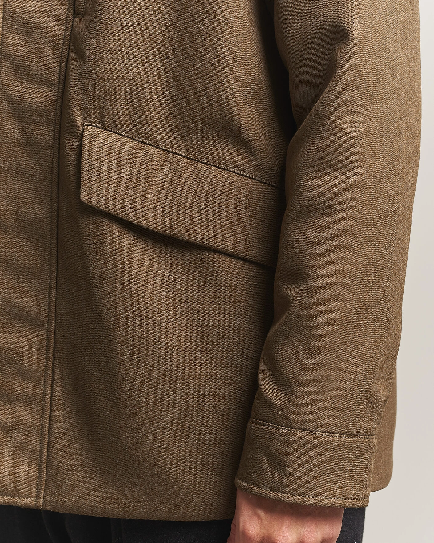 Herr | Jackor | Incotex | Water Repellent Rain Caban Country Green