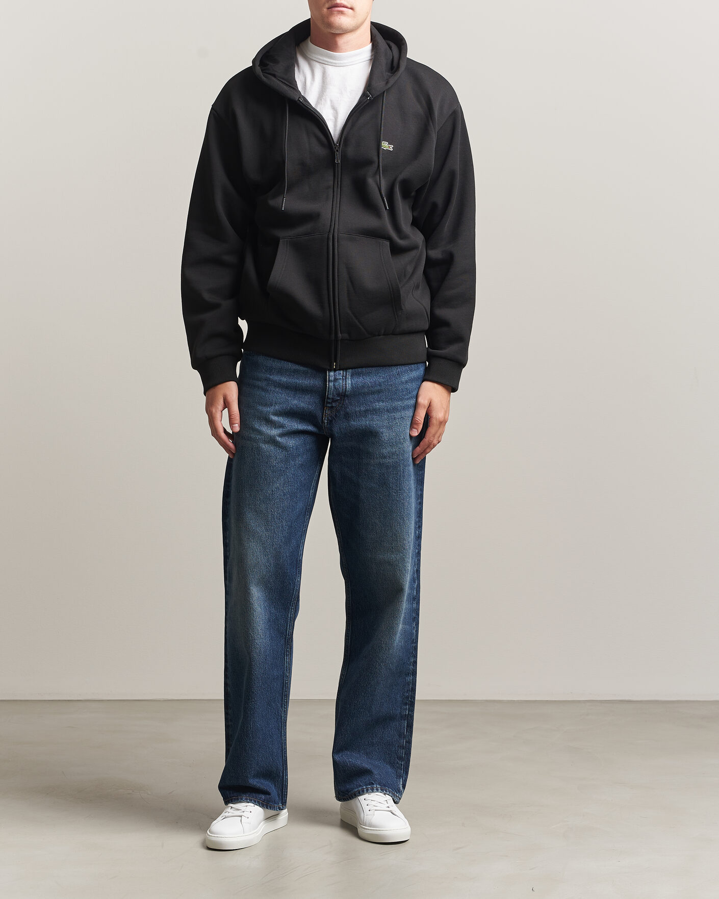 Herr | Tröjor | Lacoste | Full Zip Hoodie Black