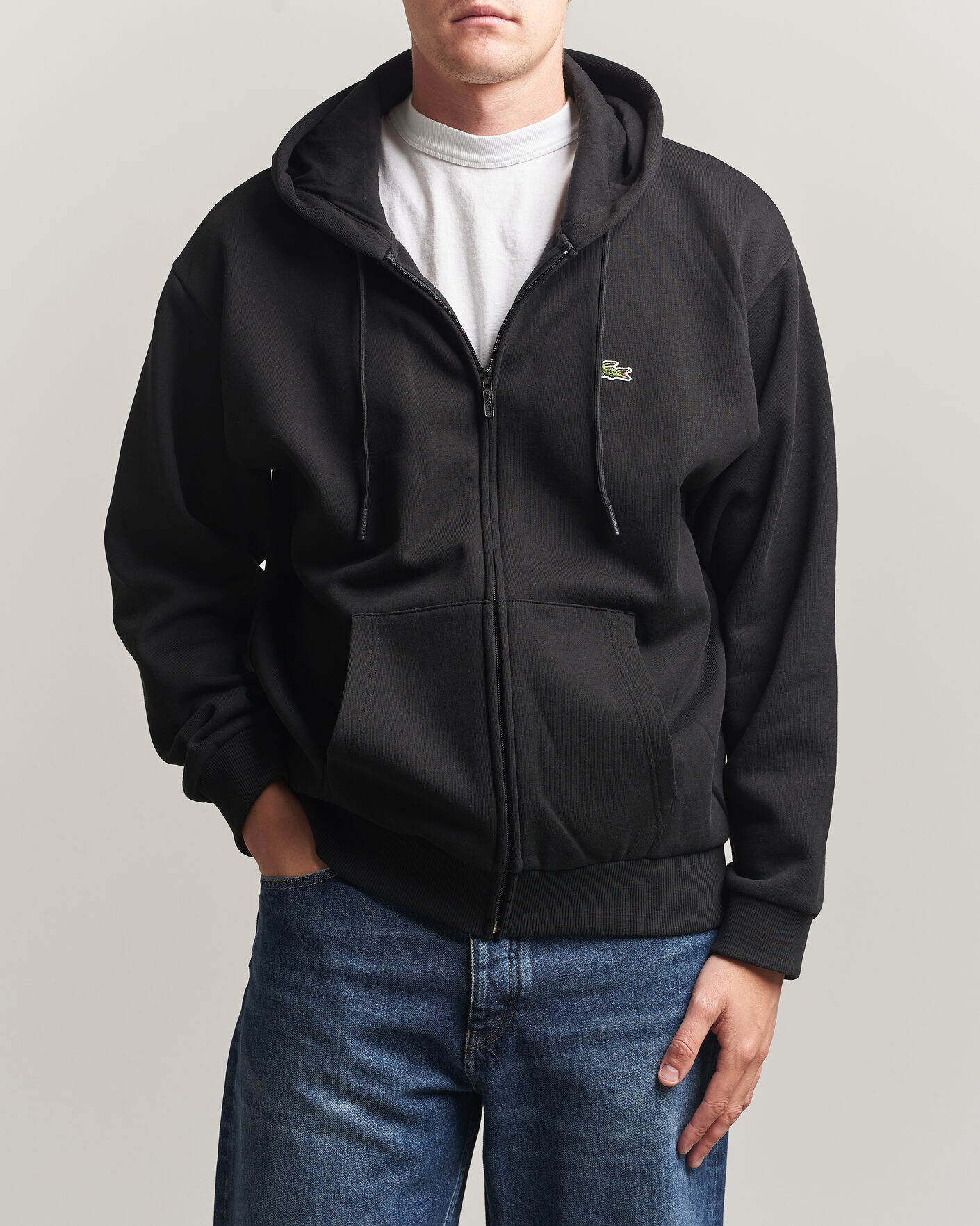 Herr | Tröjor | Lacoste | Full Zip Hoodie Black
