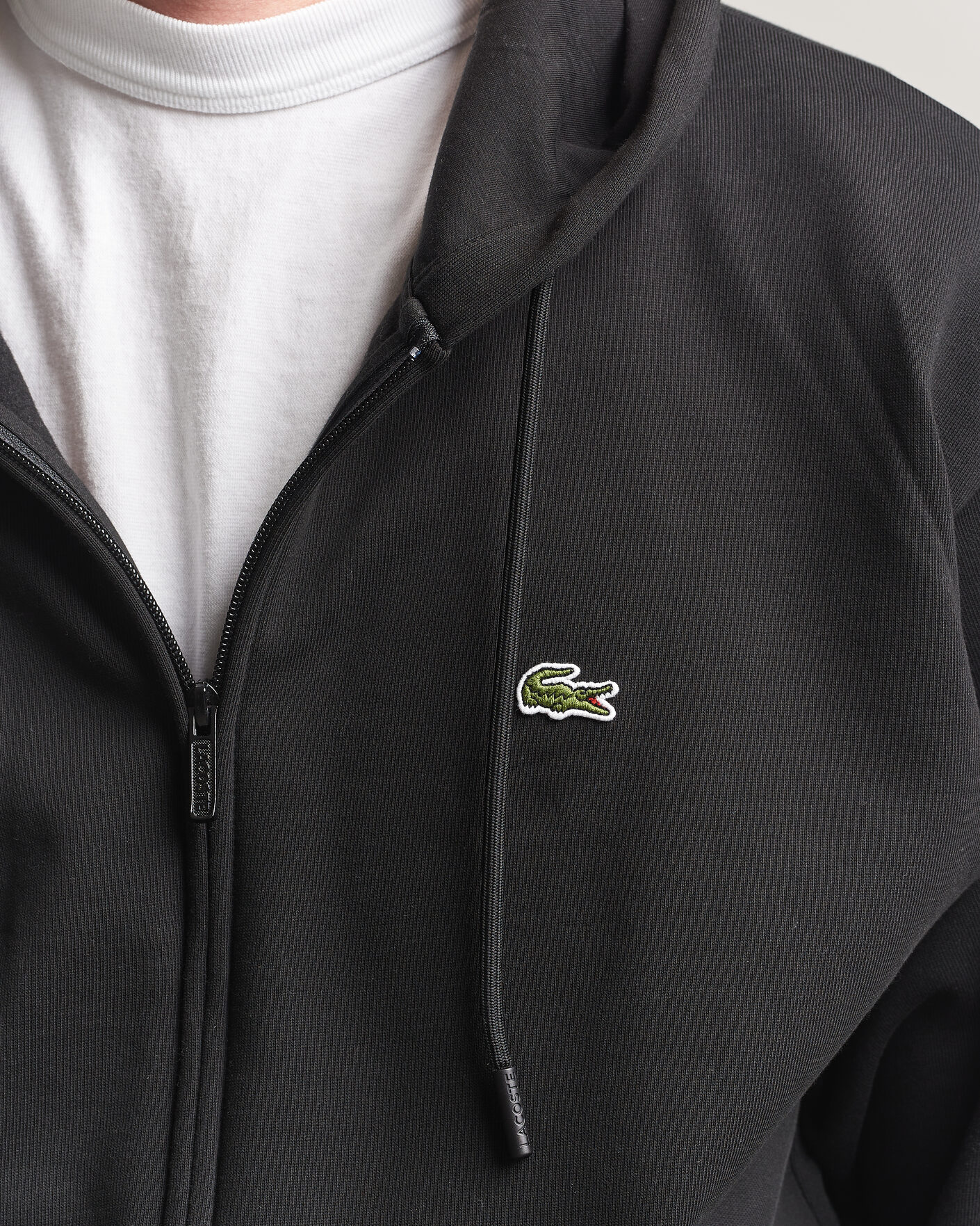 Herr | Tröjor | Lacoste | Full Zip Hoodie Black