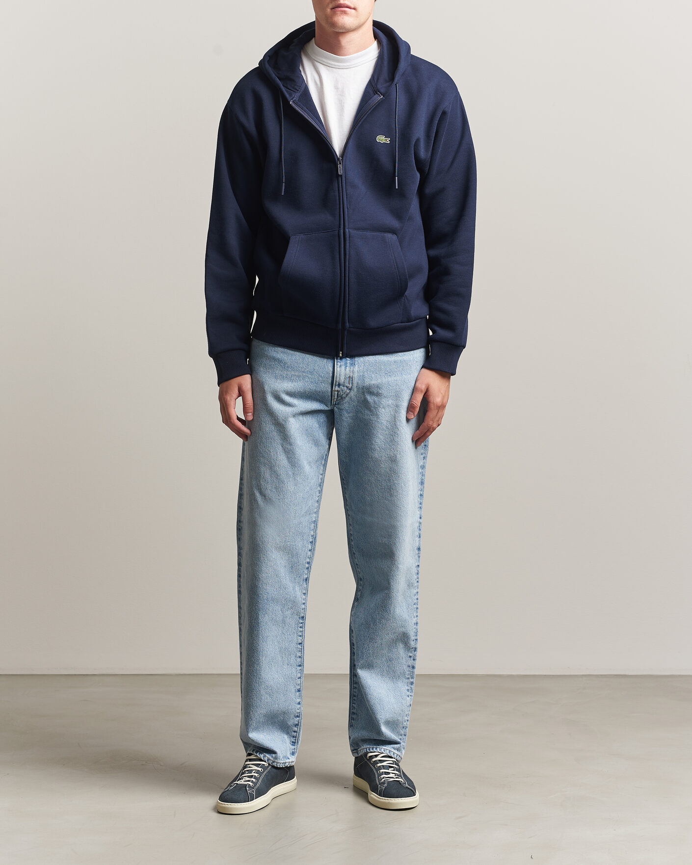 Herr | Tröjor | Lacoste | Full Zip Hoodie Navy Blue