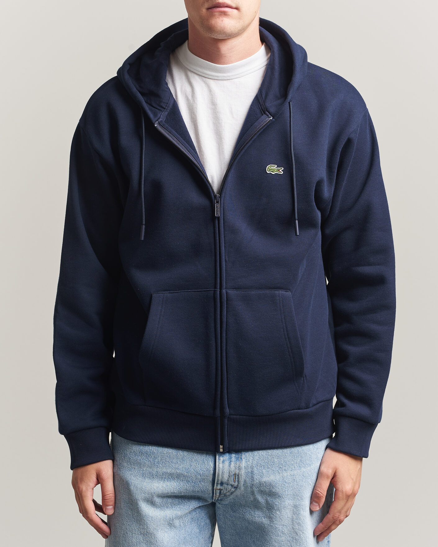 Herr | Tröjor | Lacoste | Full Zip Hoodie Navy Blue