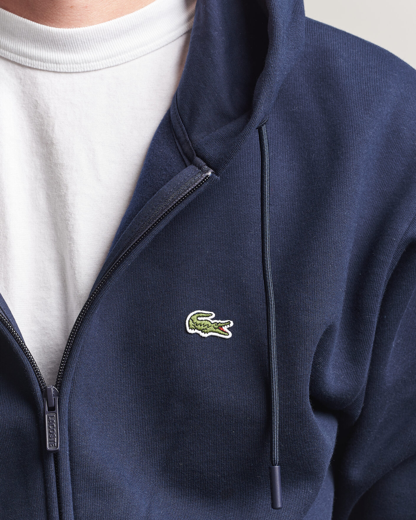 Herr | Tröjor | Lacoste | Full Zip Hoodie Navy Blue