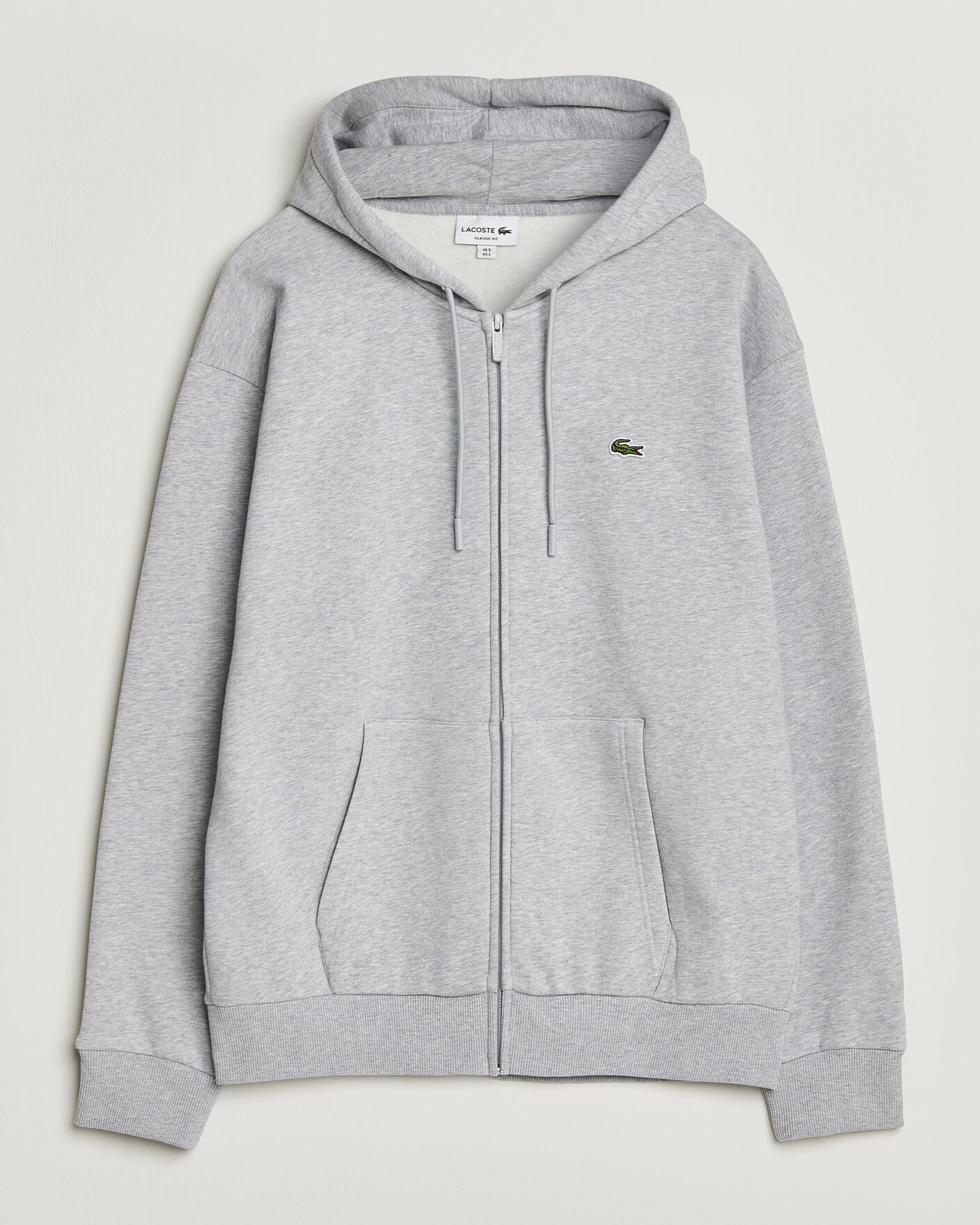 Herr | Tröjor | Lacoste | Full Zip Hoodie Silver Chine