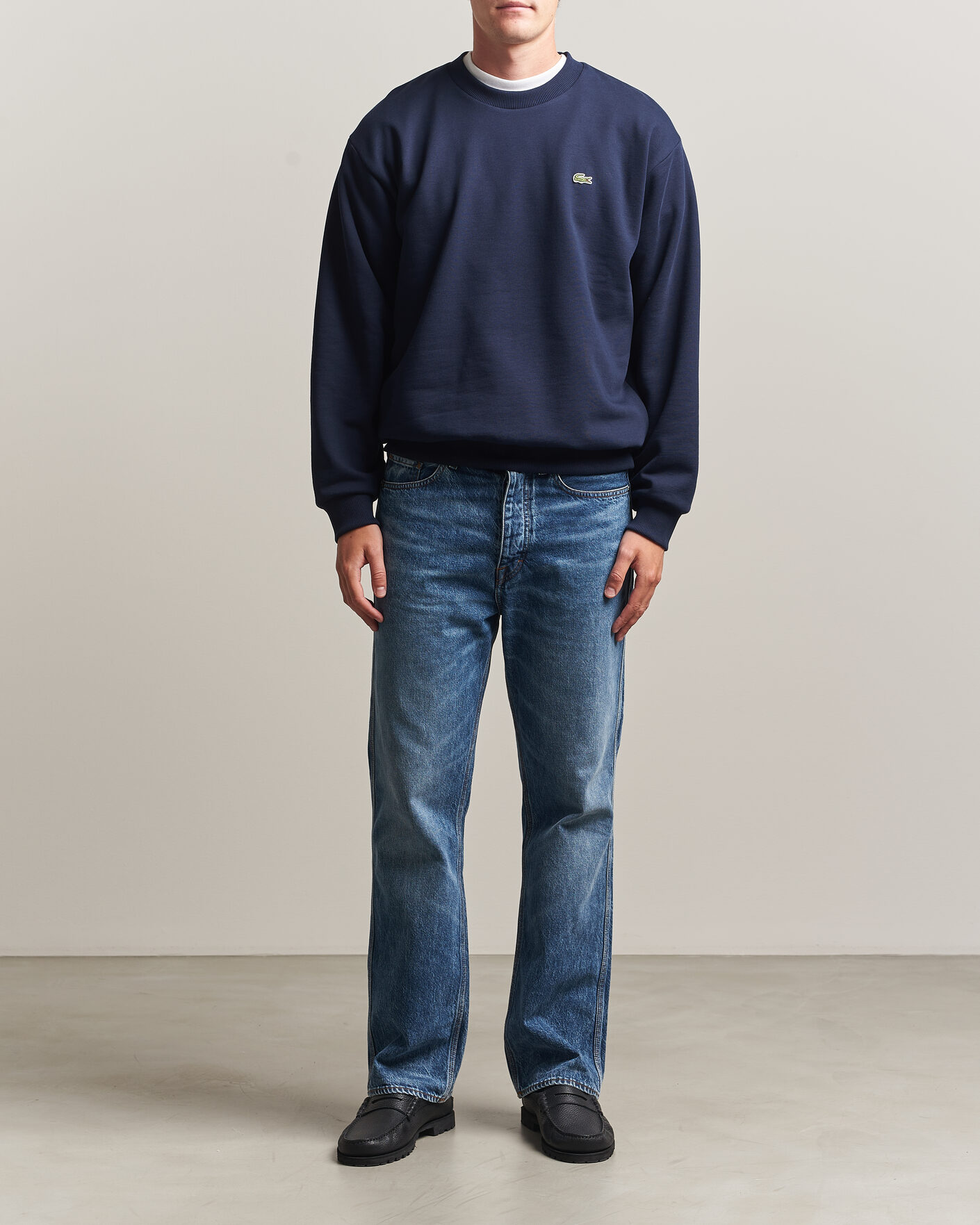 Herr | Tröjor | Lacoste | Crew Neck Sweatshirt Navy Blue