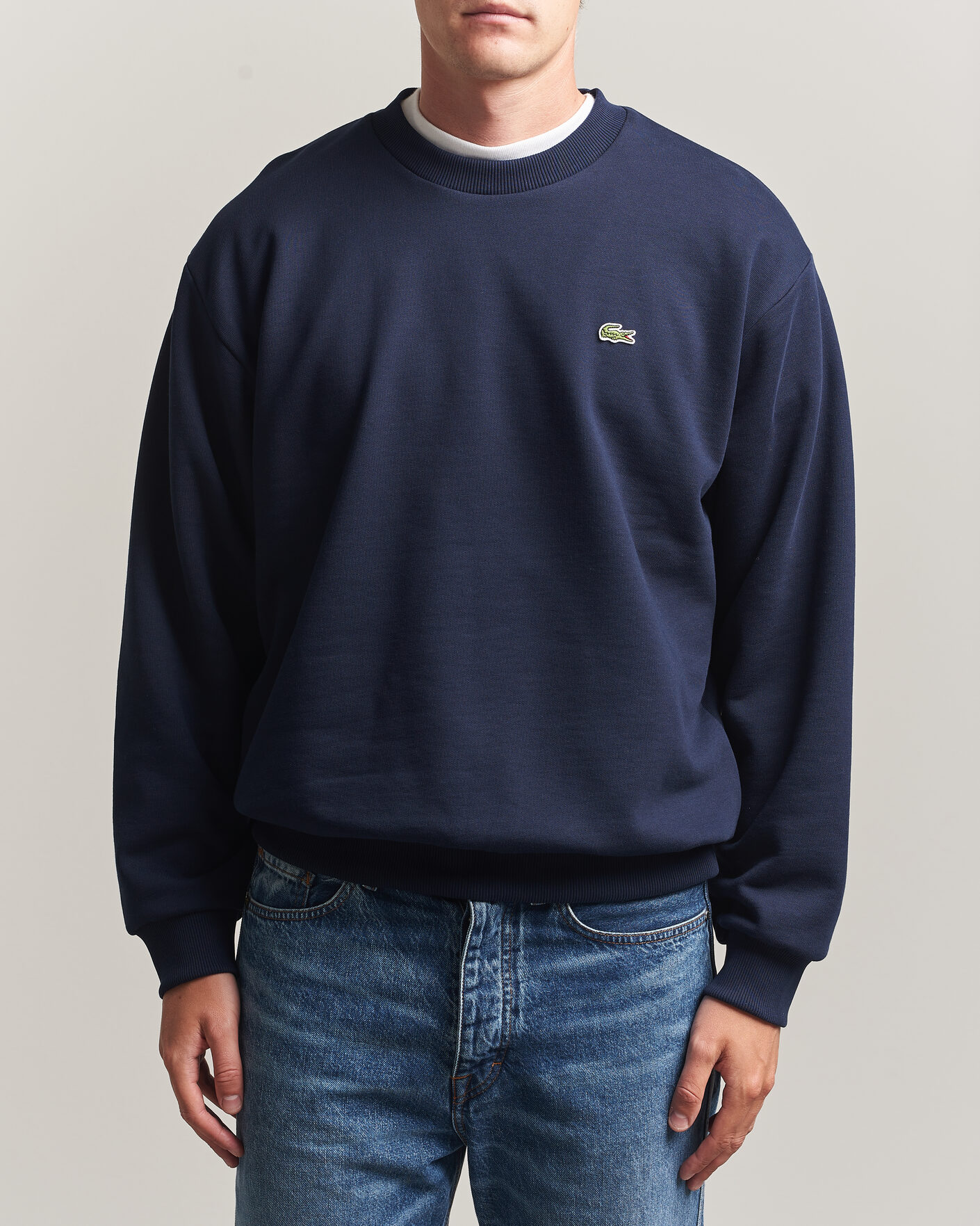 Herr | Tröjor | Lacoste | Crew Neck Sweatshirt Navy Blue