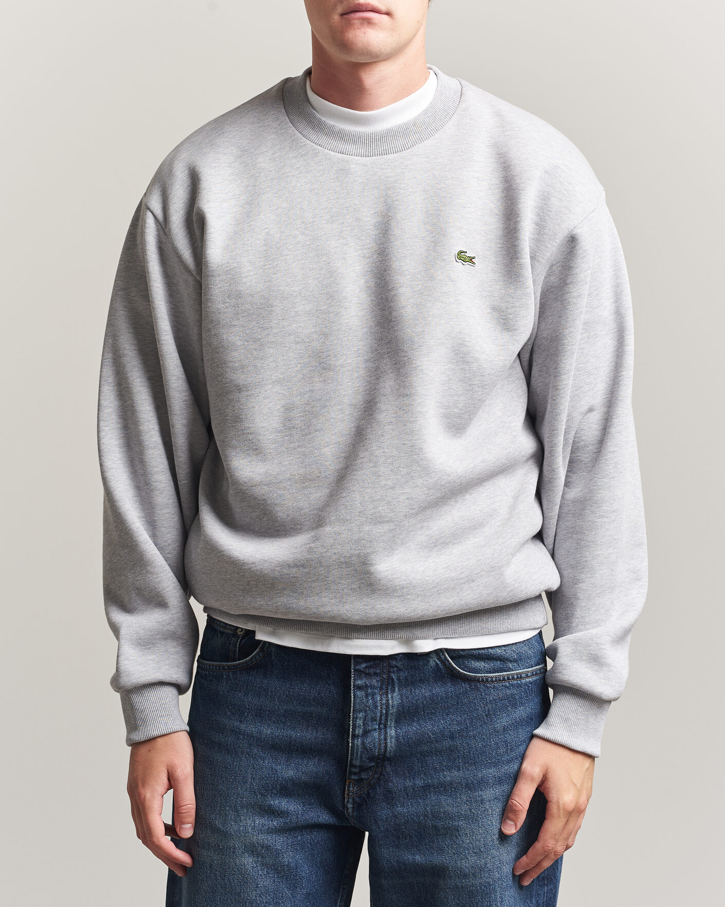 Herr | Tröjor | Lacoste | Crew Neck Sweatshirt Silver Chine