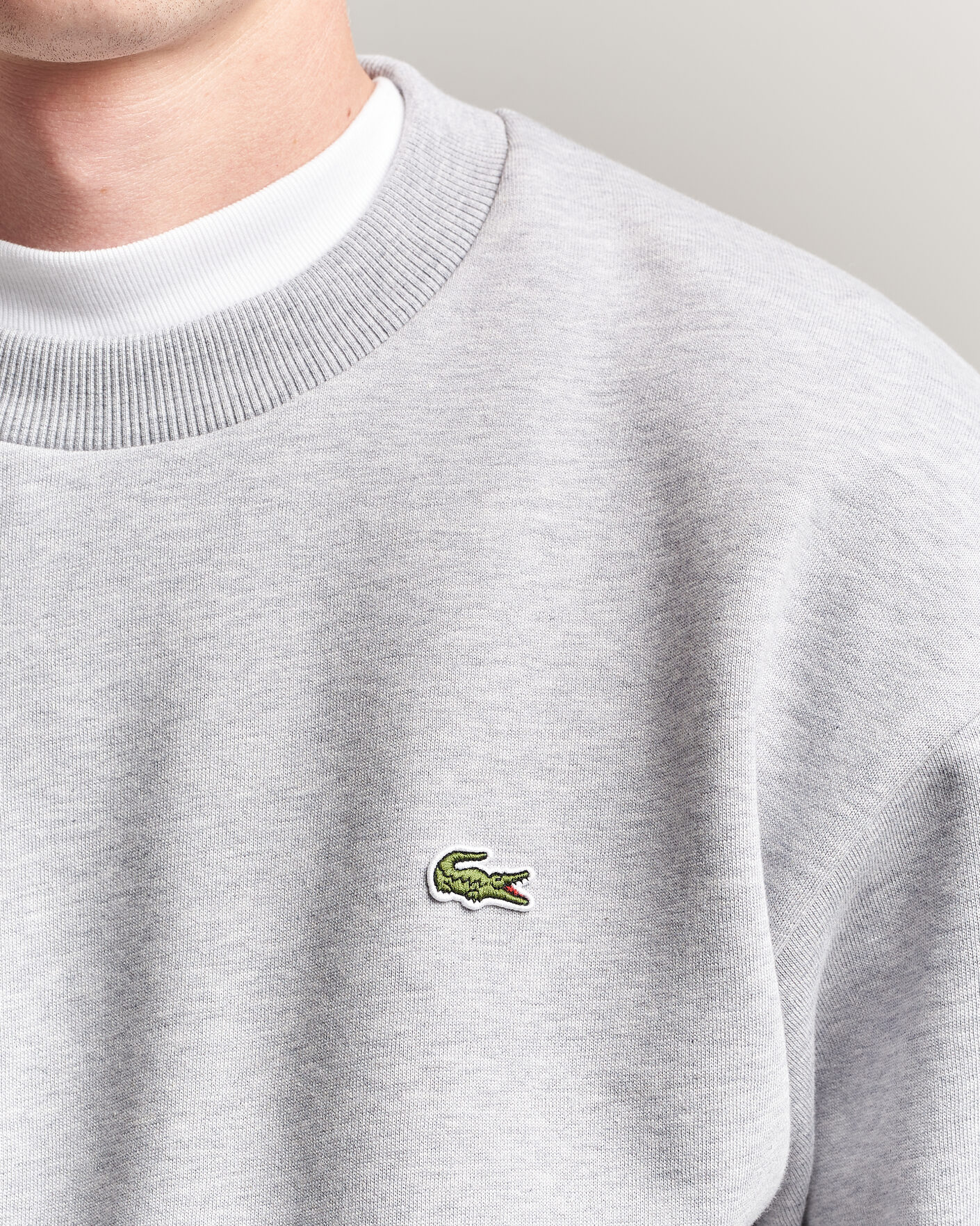 Herr | Tröjor | Lacoste | Crew Neck Sweatshirt Silver Chine