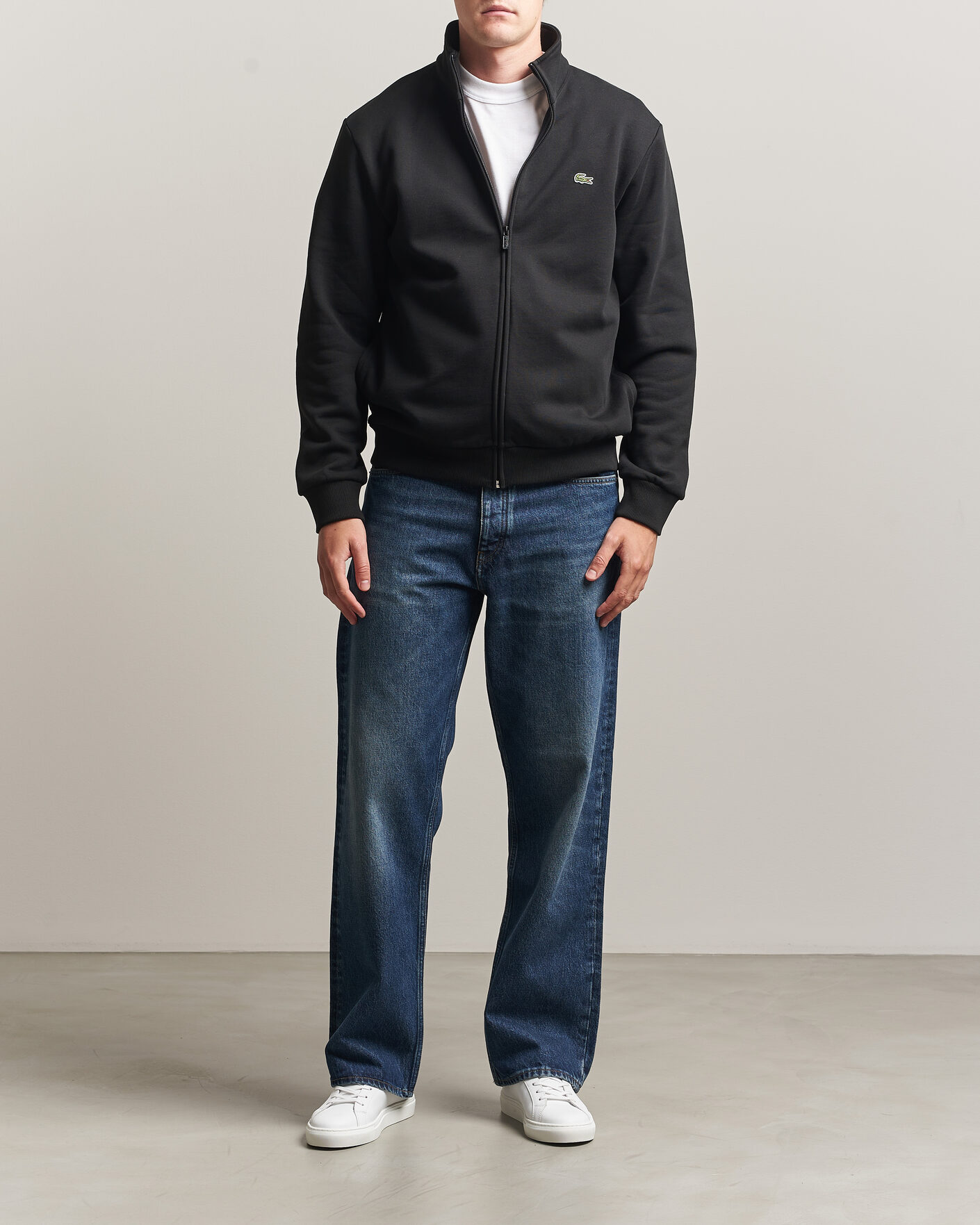 Herr | Tröjor | Lacoste | Full Zip Sweater Black