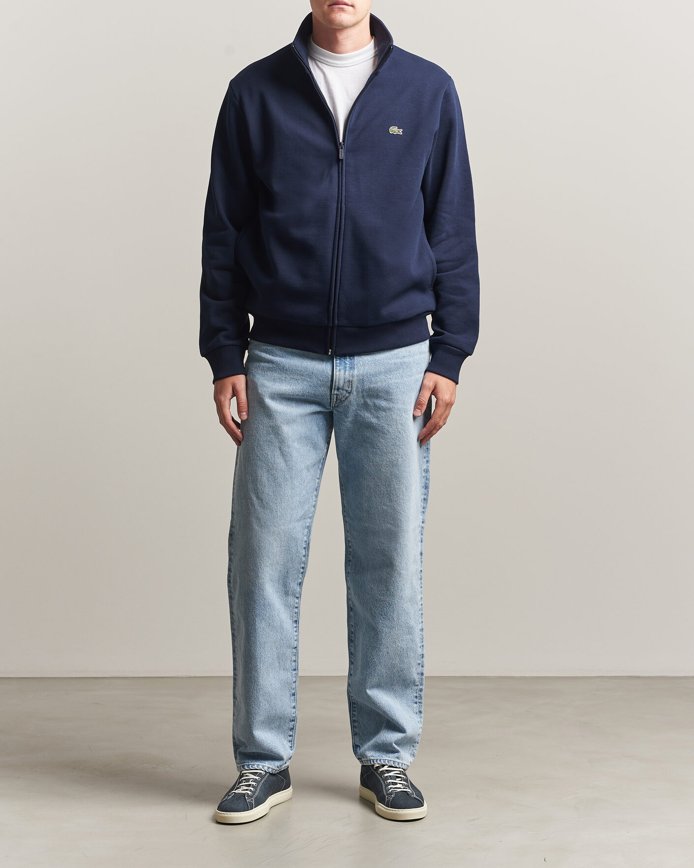 Herr | Tröjor | Lacoste | Full Zip Sweater Navy Blue