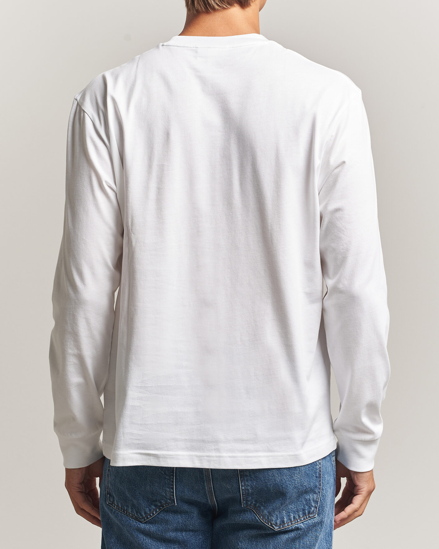 Herr | T-Shirts | Lacoste | Crew Neck Long Sleeve T-Shirt White