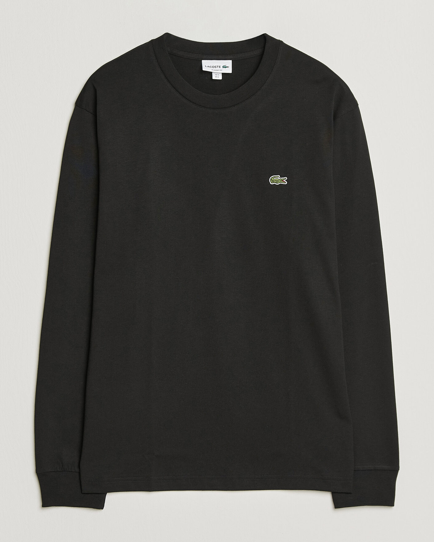 Herr | T-Shirts | Lacoste | Crew Neck Long Sleeve T-Shirt Black