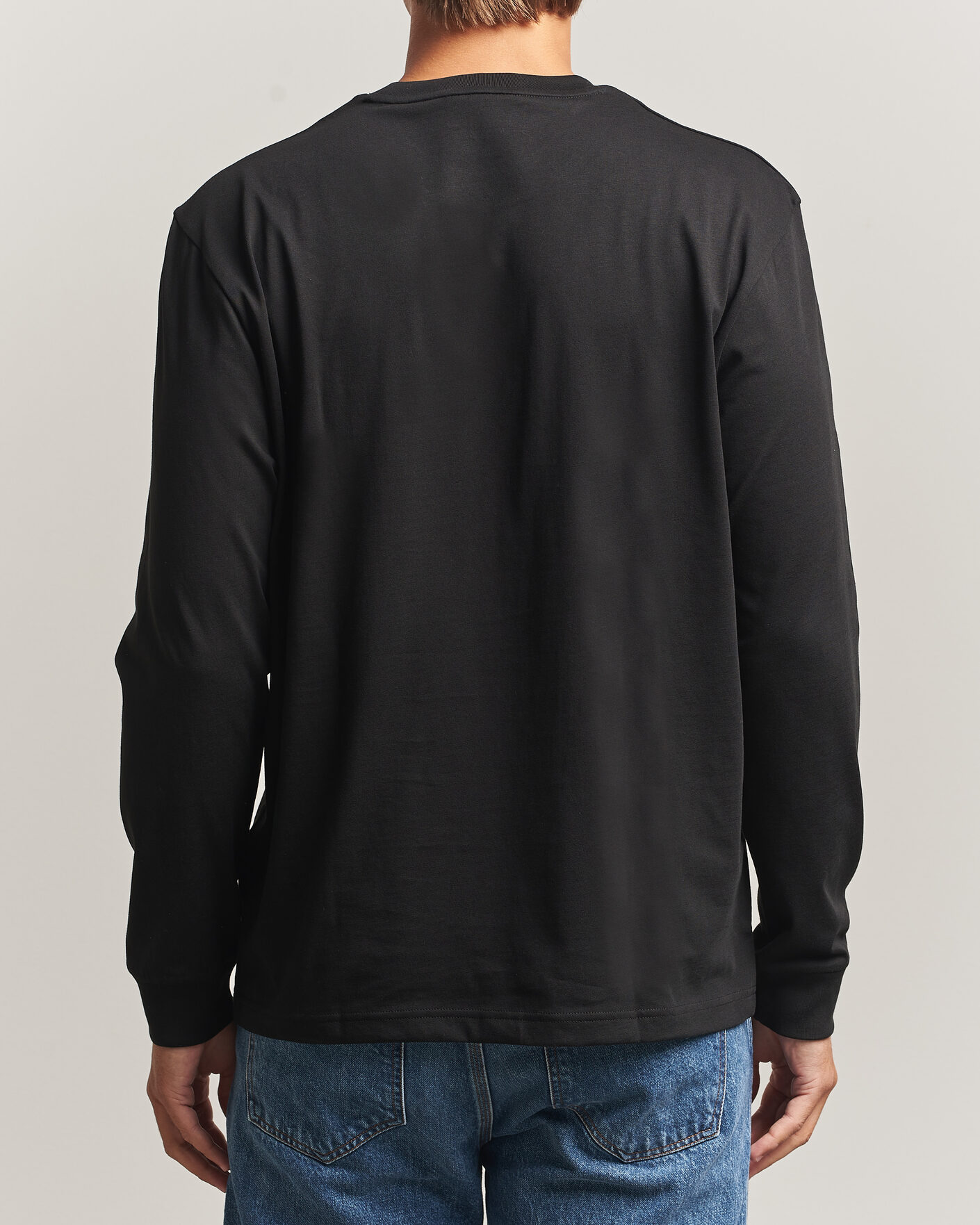 Herr | T-Shirts | Lacoste | Crew Neck Long Sleeve T-Shirt Black