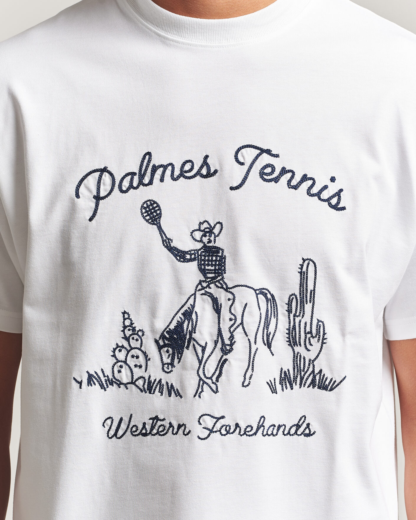 Herr | T-Shirts | Palmes | Western T-Shirt White