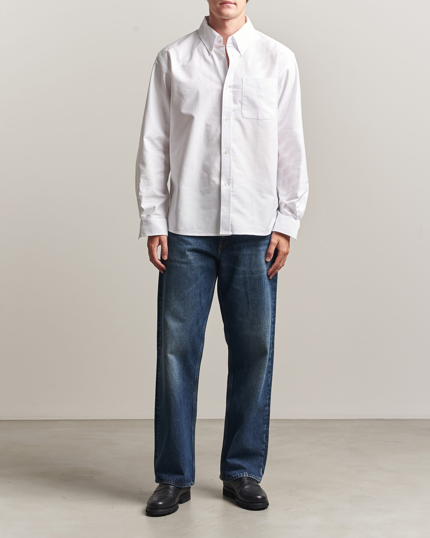 Herr | Skjortor | Palmes | Deuce Oxford Shirt White