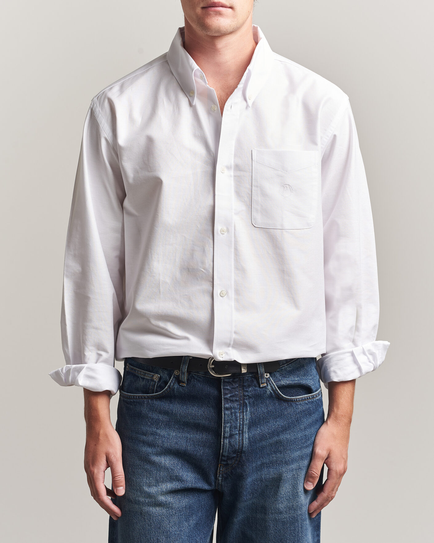 Herr | Skjortor | Palmes | Deuce Oxford Shirt White