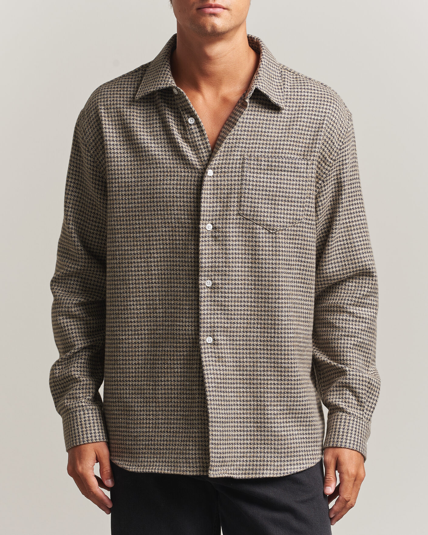 Herr | Skjortor | Palmes | Serve Shirt Olive Check