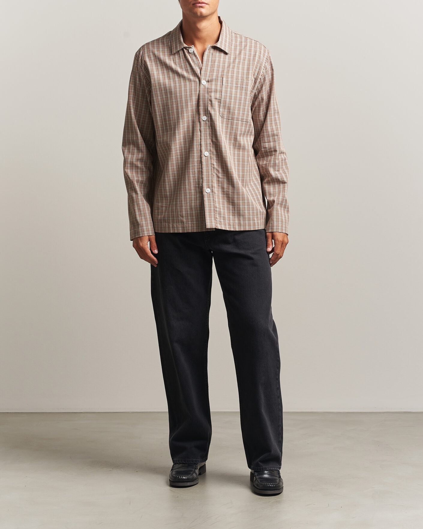 Herr | Skjortor | Palmes | Fault Shirt Brown Check